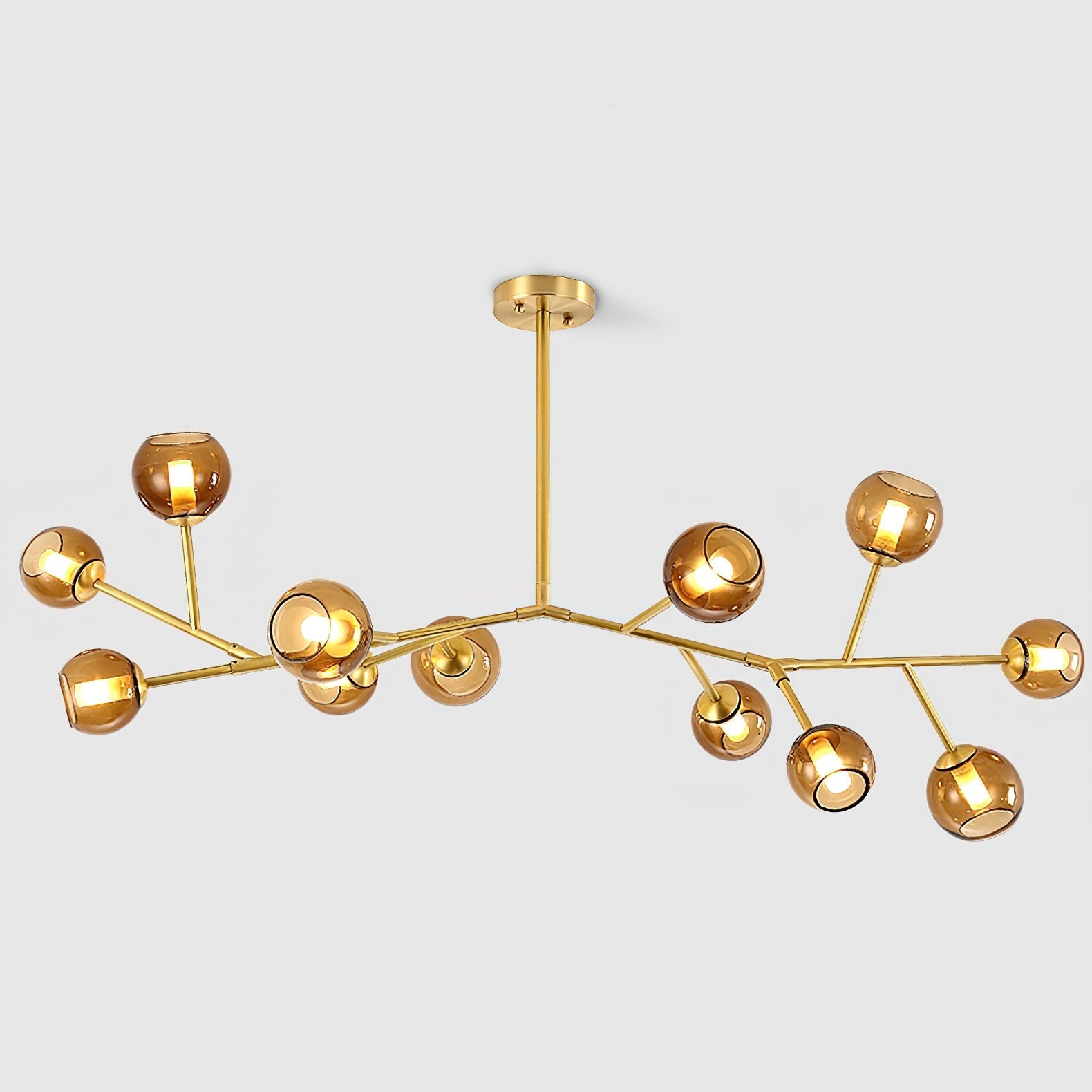 Kinetic Individual Creativity Brass Glass Chandelier - Letslighting