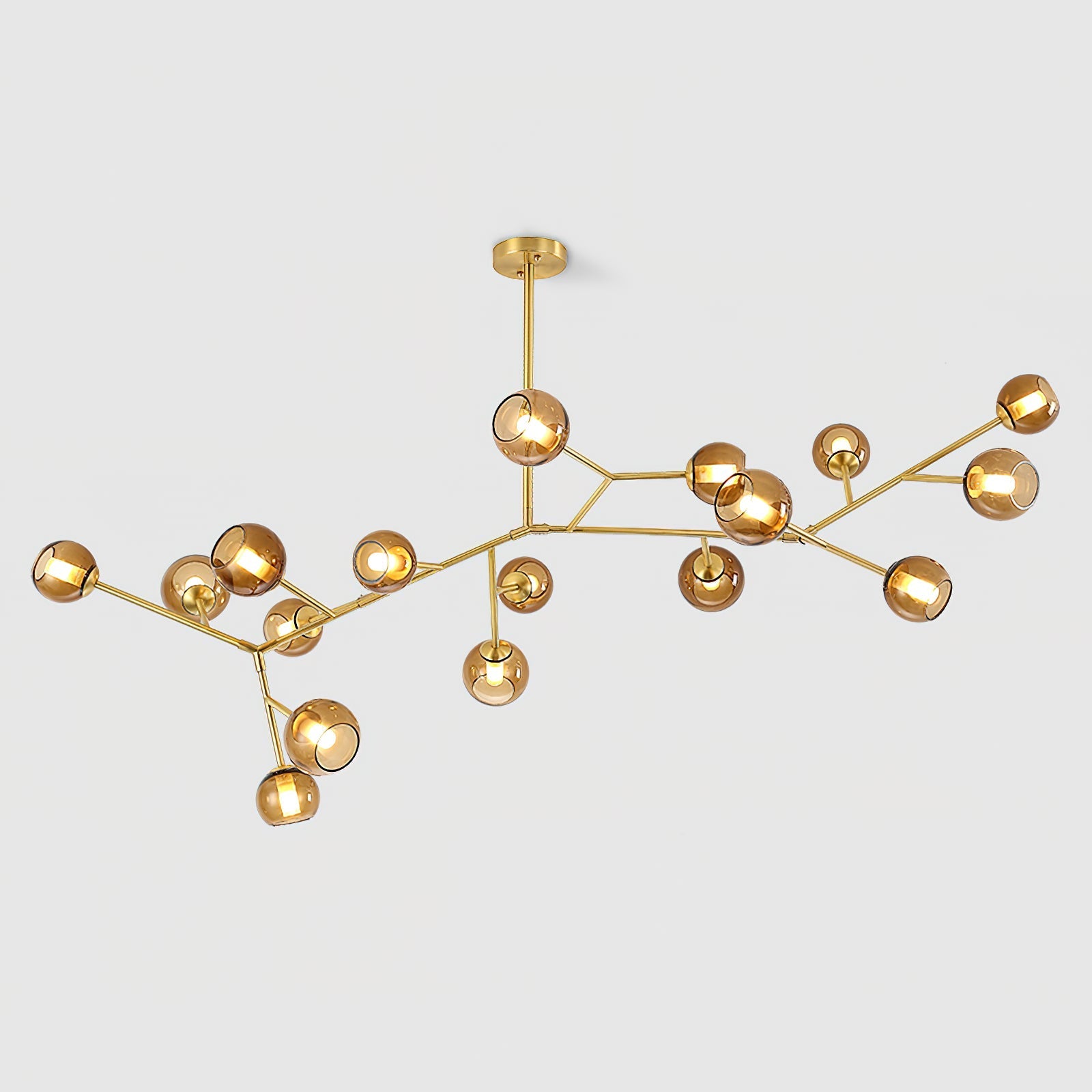 Kinetic Individual Creativity Brass Glass Chandelier - Letslighting