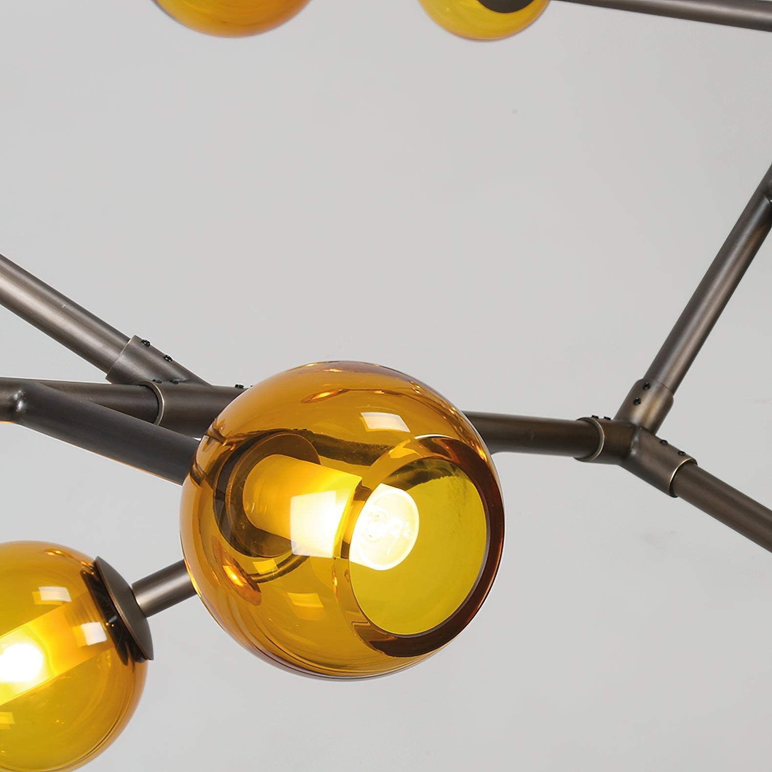 Kinetic Individual Creativity Brass Glass Chandelier - Letslighting