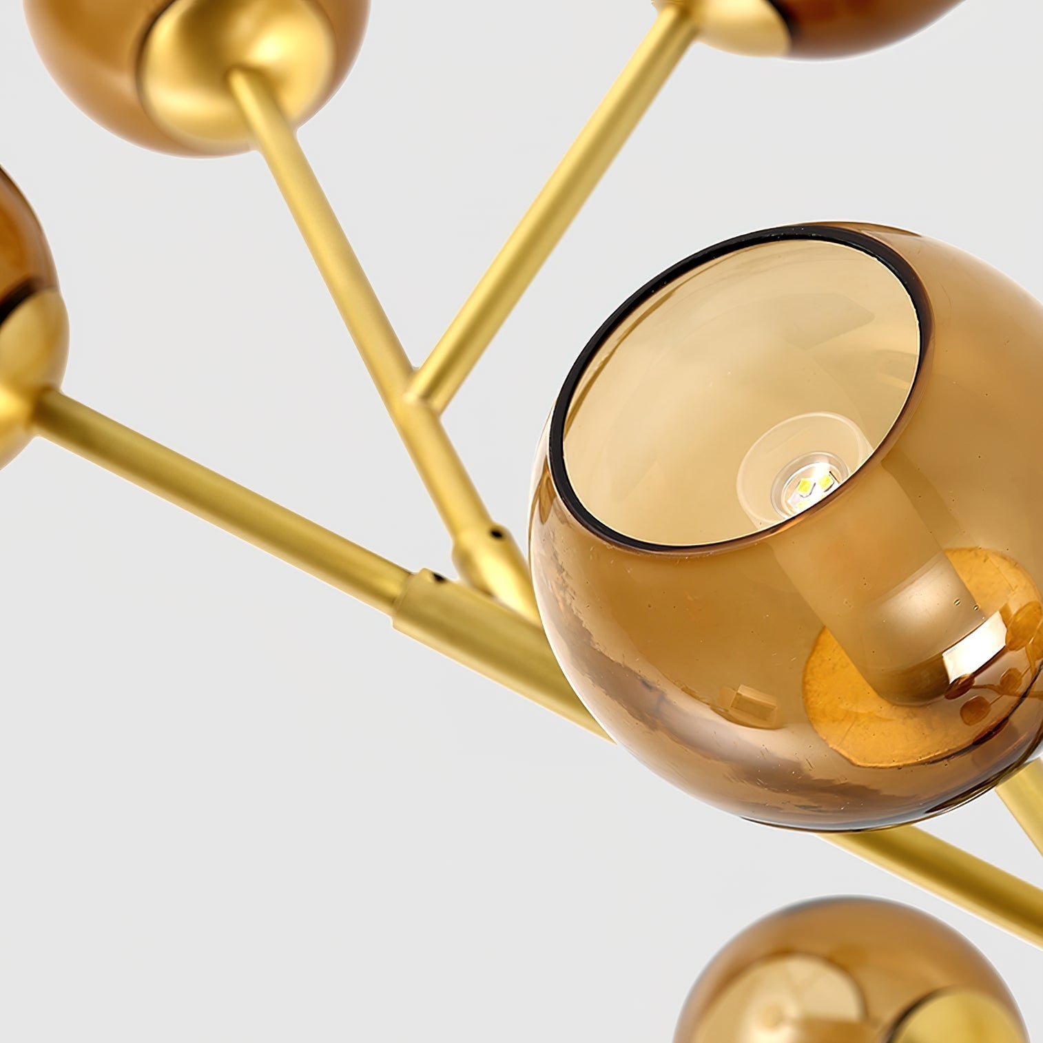 Kinetic Individual Creativity Brass Glass Chandelier - Letslighting