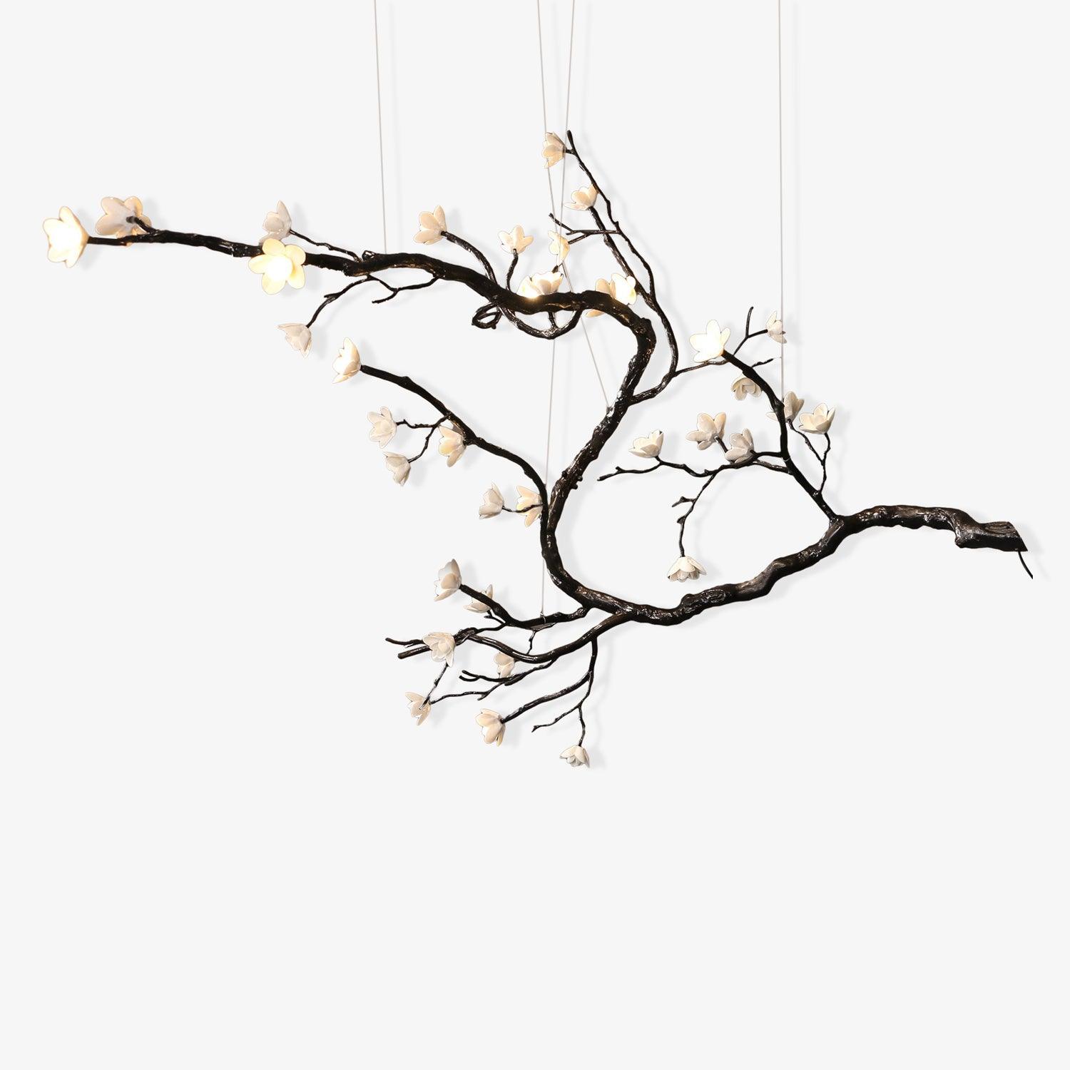Aurora Chandelier Branch Floral Organic - Letslighting