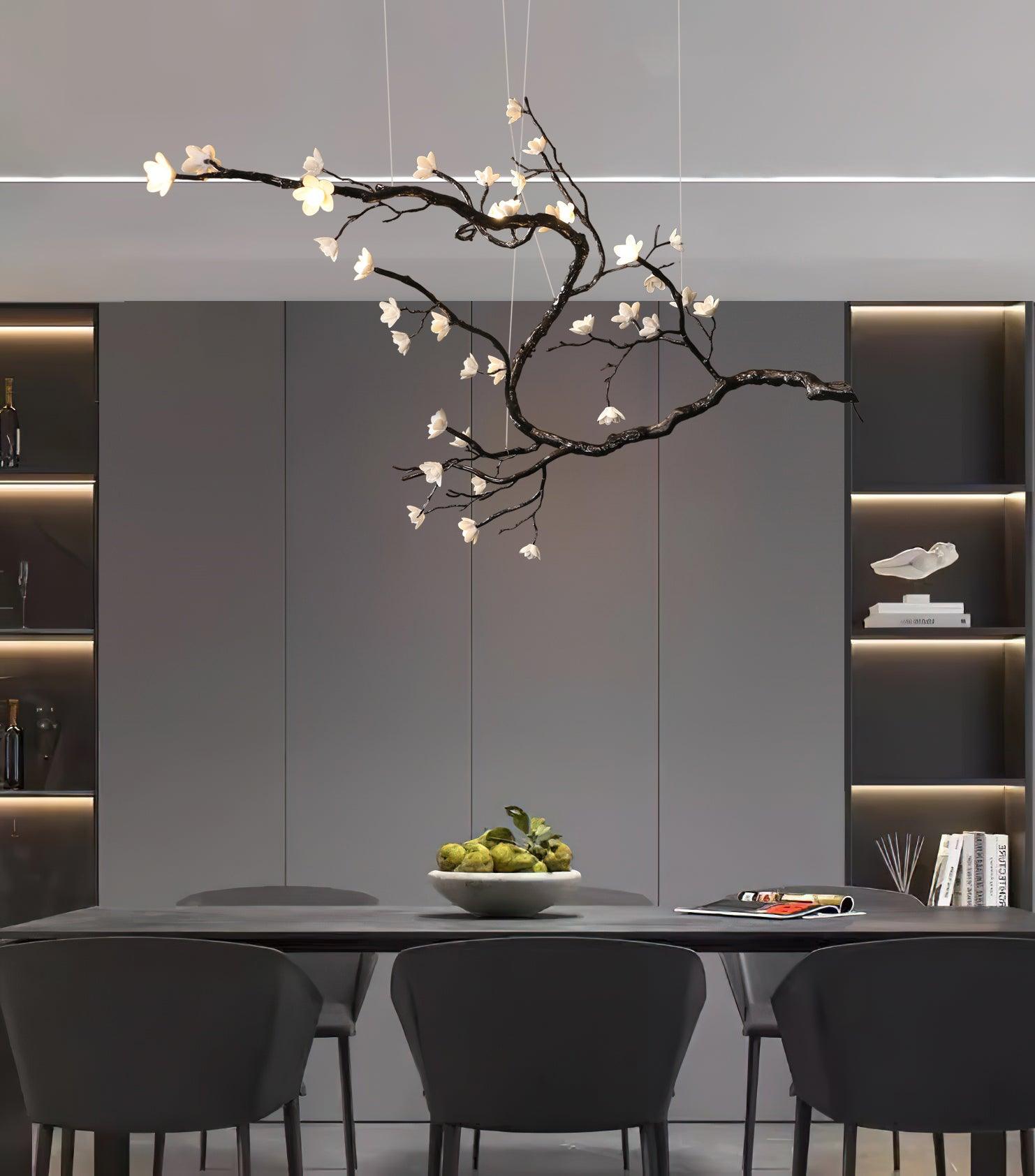 Aurora Chandelier Branch Floral Organic - Letslighting