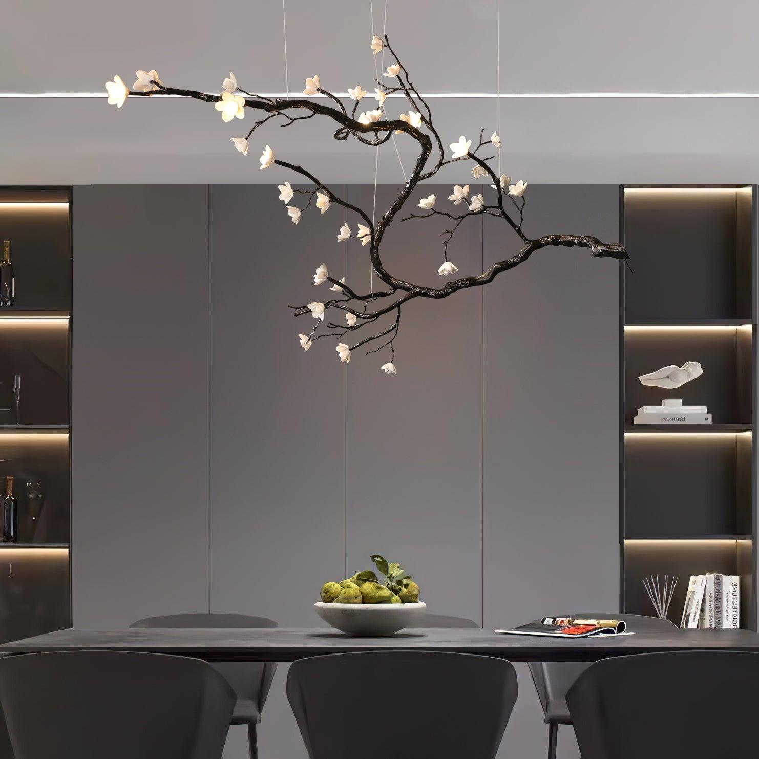 Aurora Chandelier Branch Floral Organic - Letslighting