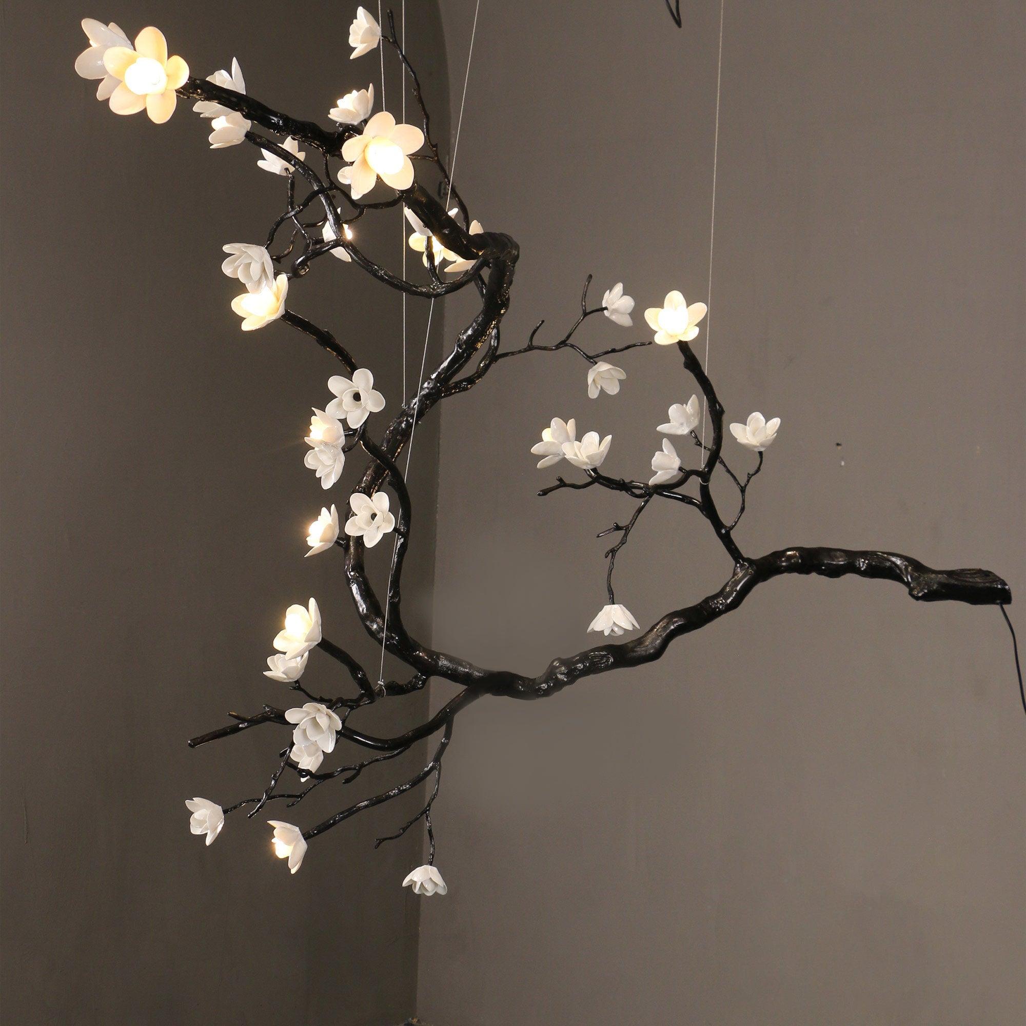 Aurora Chandelier Branch Floral Organic - Letslighting