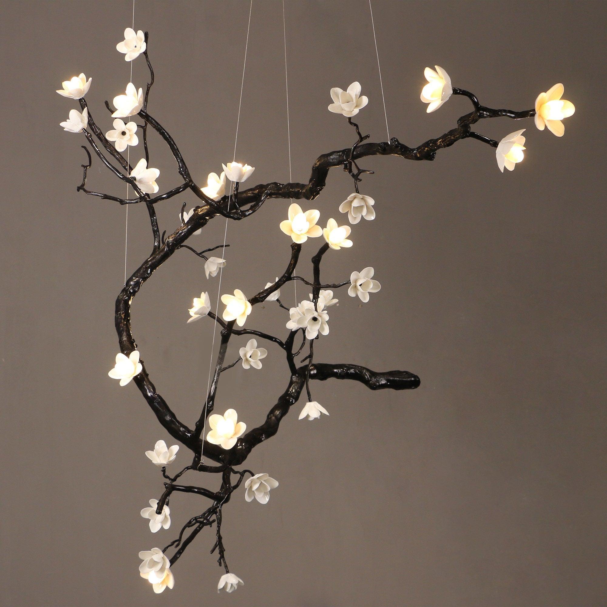 Aurora Chandelier Branch Floral Organic - Letslighting