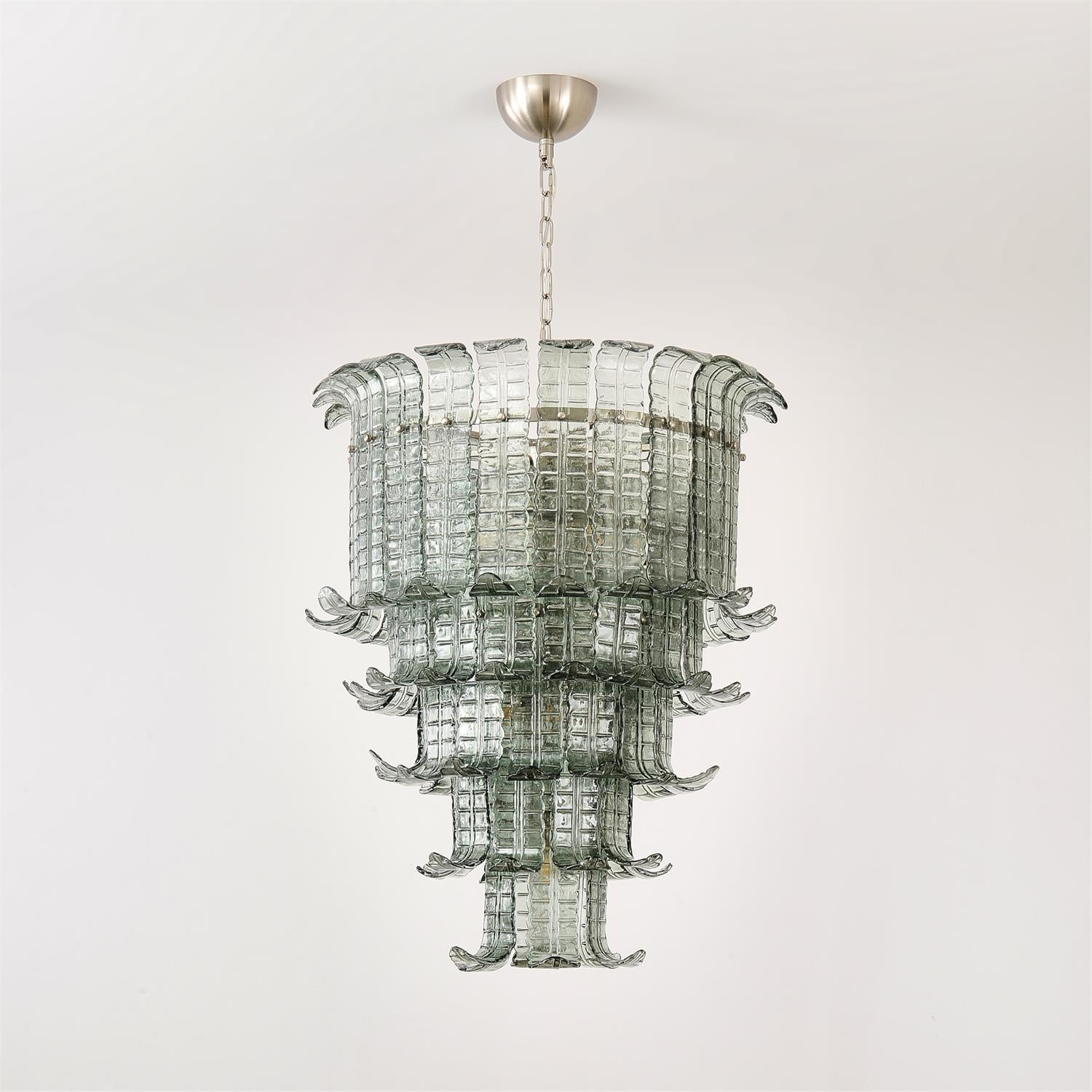 Brasher Chandelier Murano Glass Tiered Elegant - Letslighting