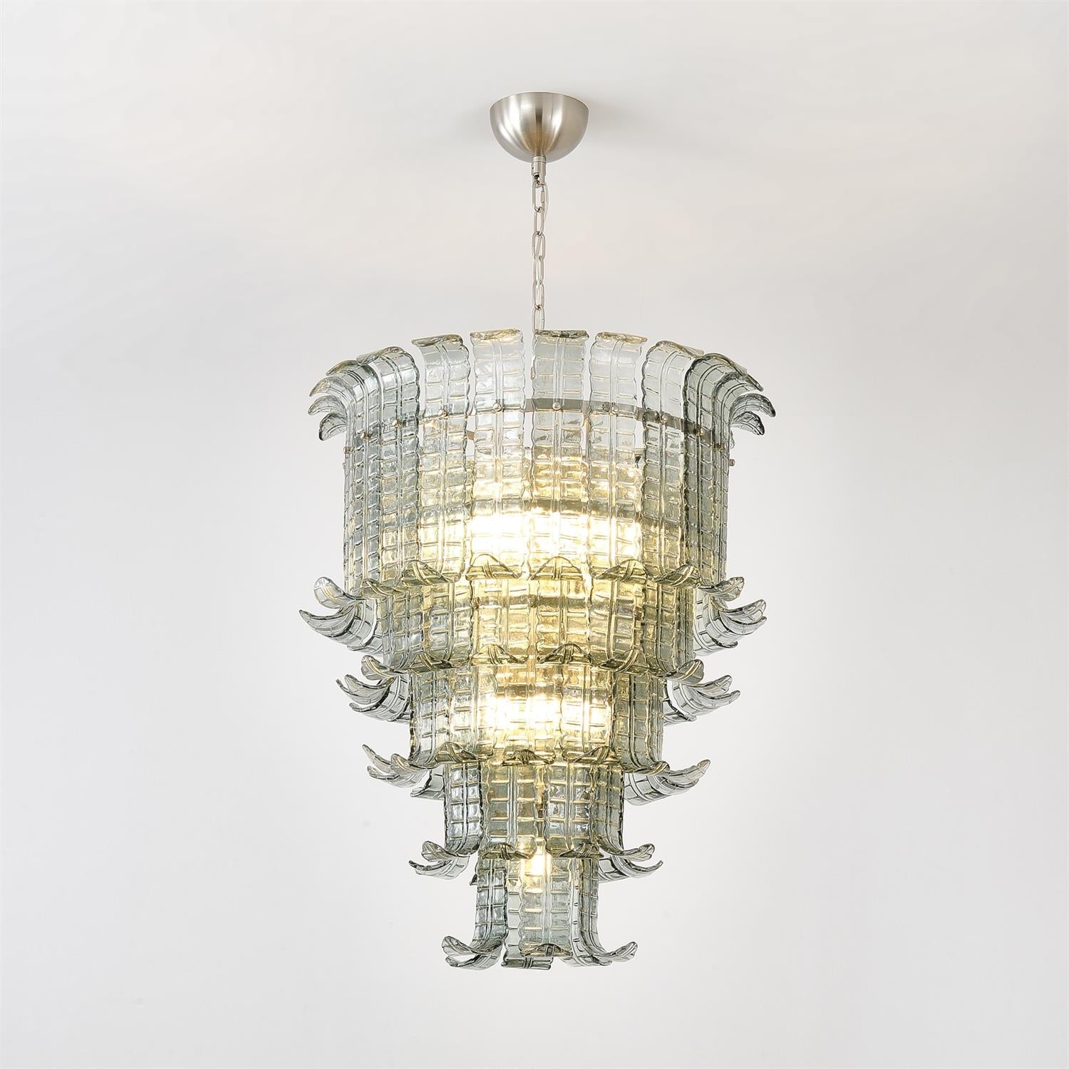 Brasher Chandelier Murano Glass Tiered Elegant - Letslighting