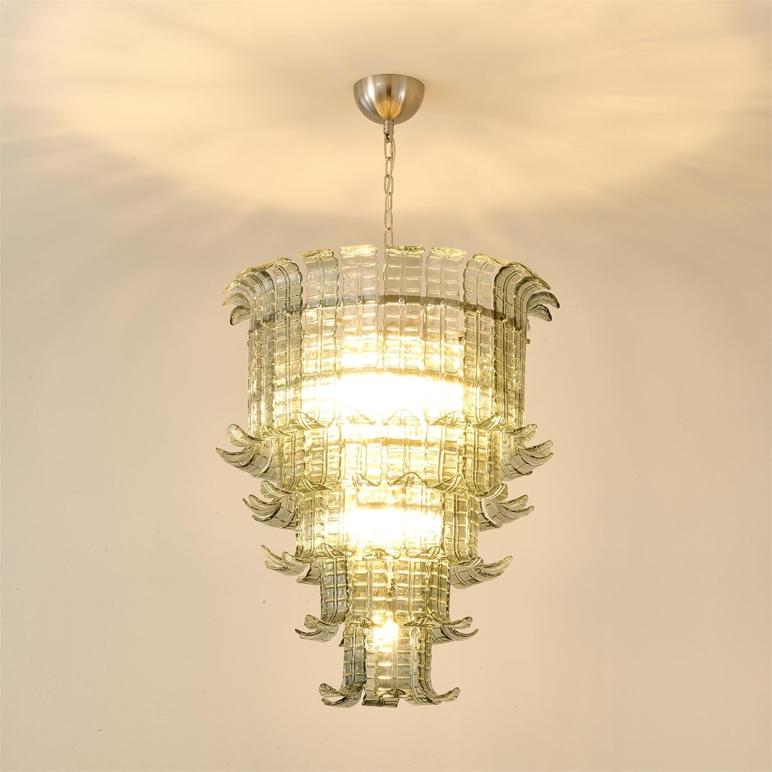 Brasher Chandelier Murano Glass Tiered Elegant - Letslighting