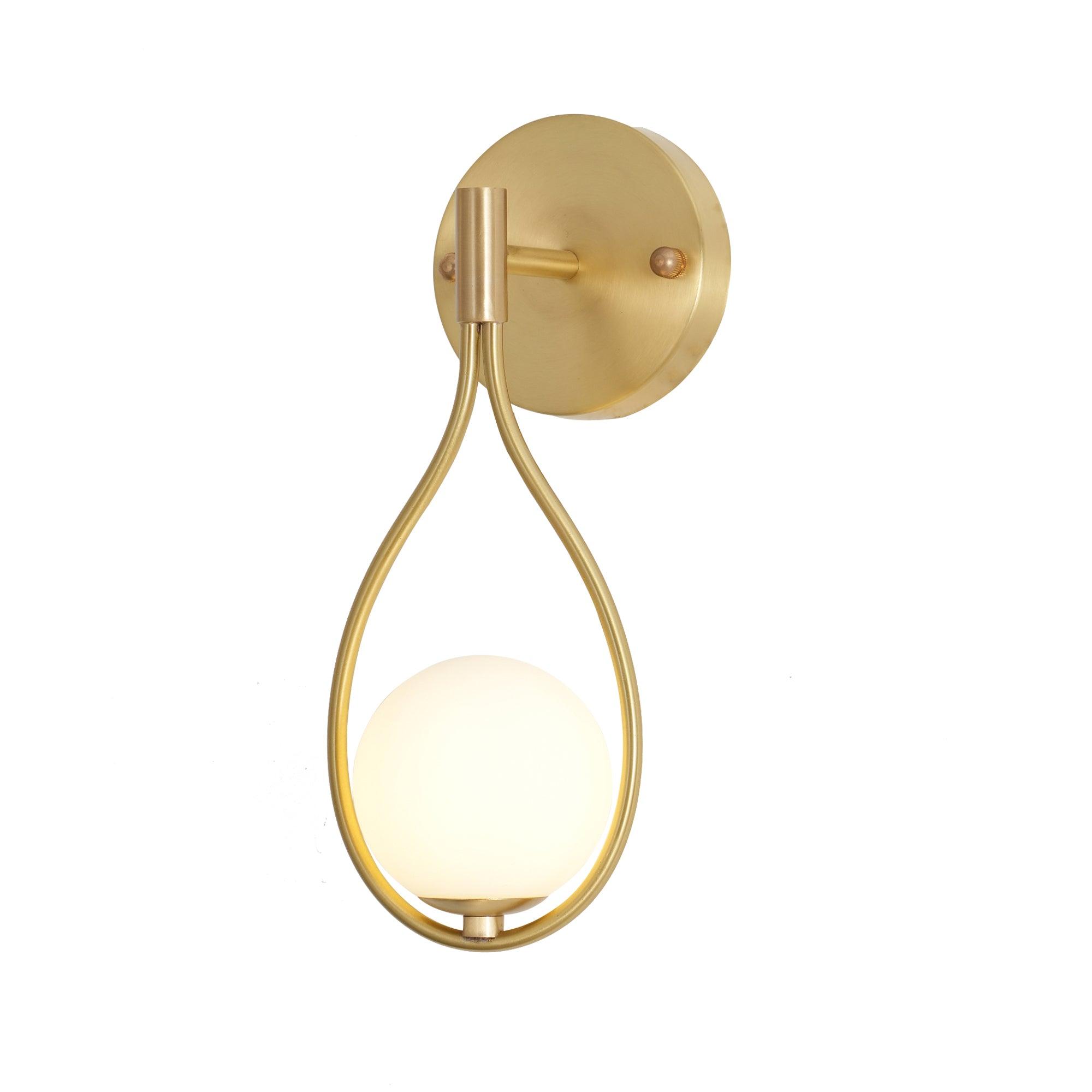 Icarila Modern Minimalist Vanity Brass Glass Wall Lamp - Letslighting