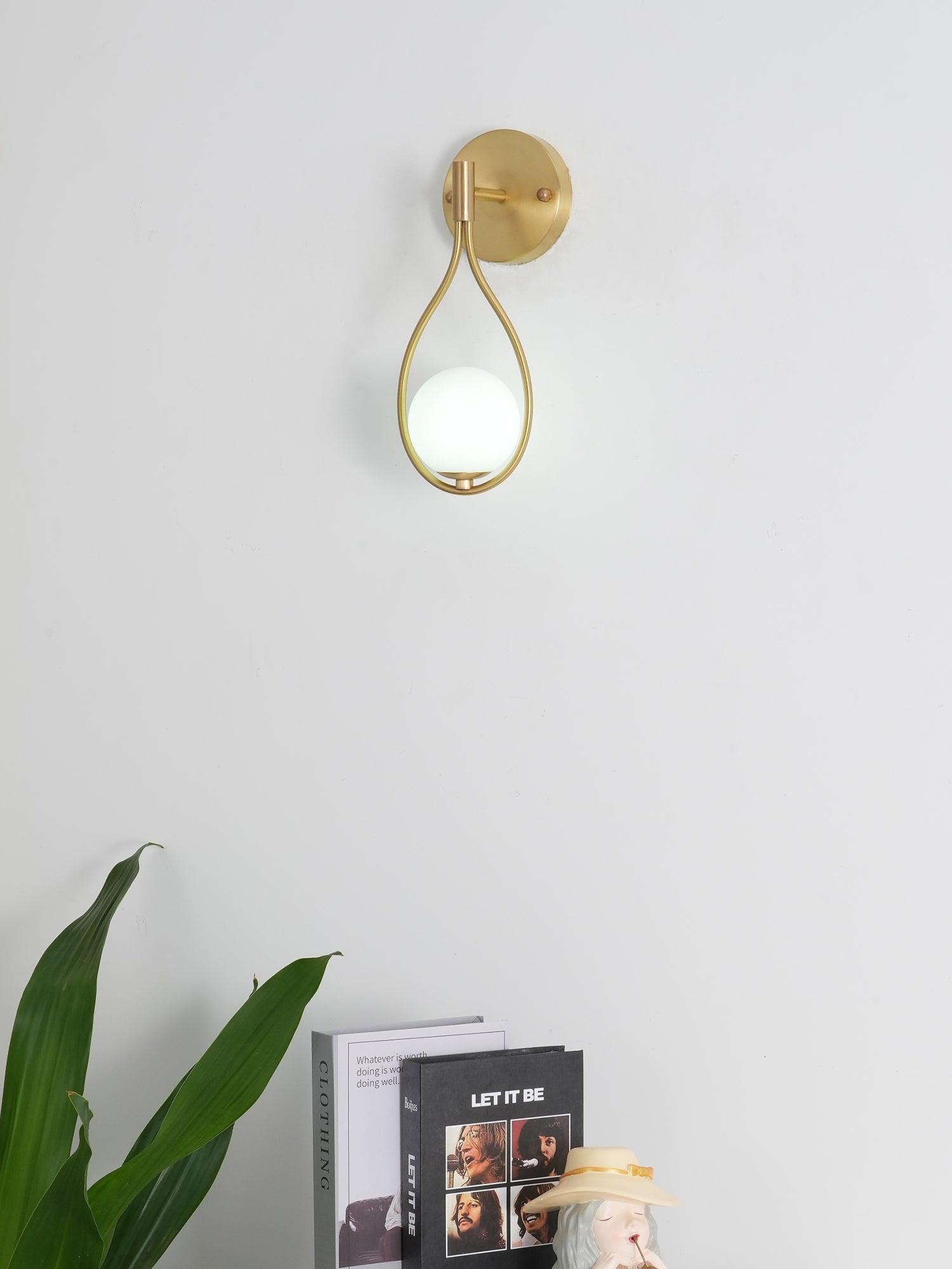 Icarila Modern Minimalist Vanity Brass Glass Wall Lamp - Letslighting