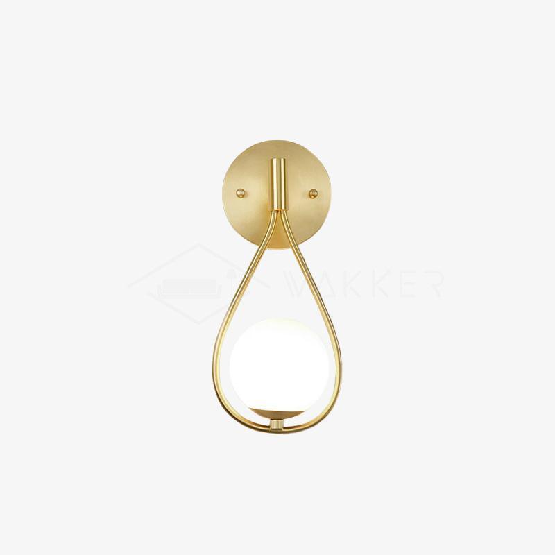 Icarila Modern Minimalist Vanity Brass Glass Wall Lamp - Letslighting