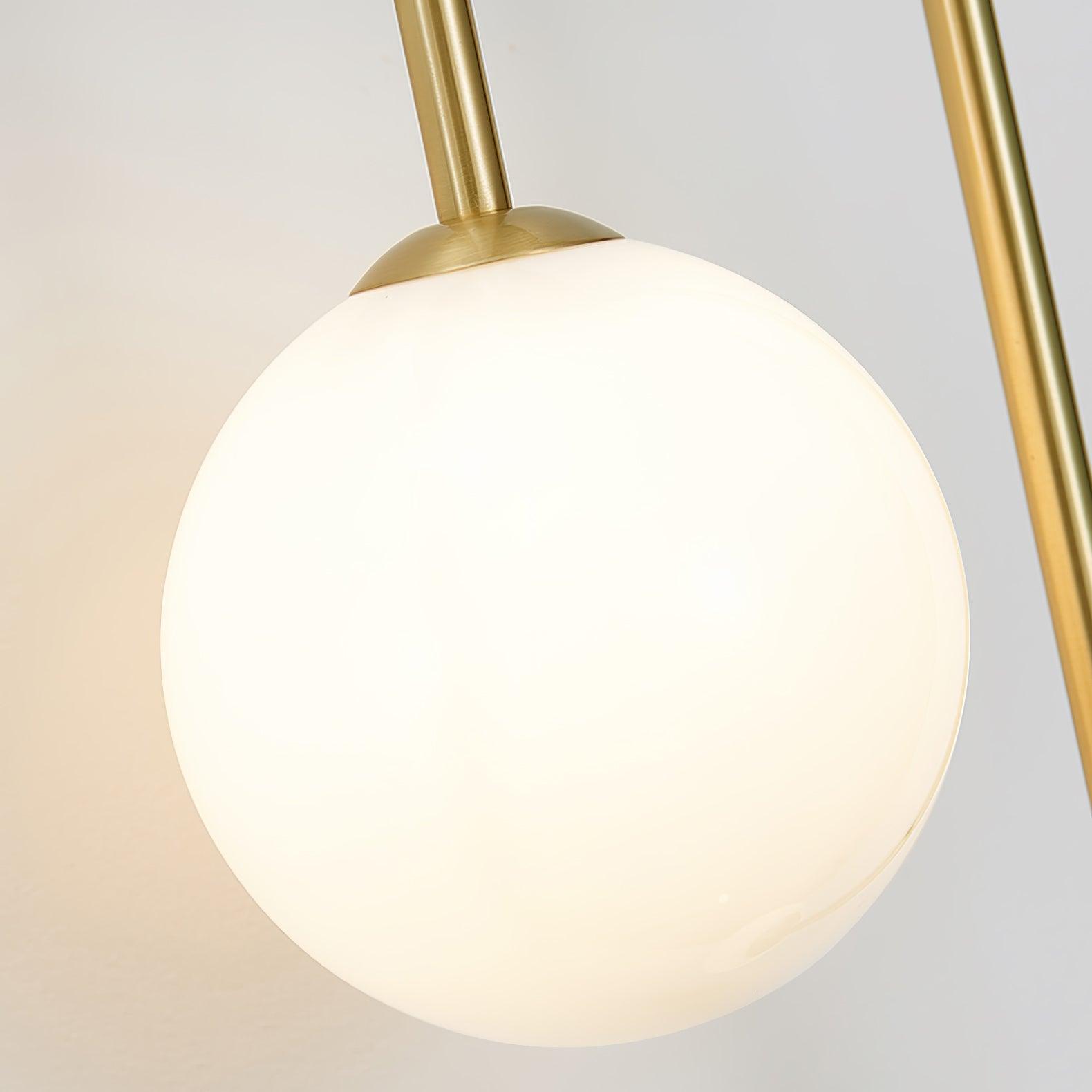 Kim Modern Minimalist Arc Brass Glass Wall Light - Letslighting