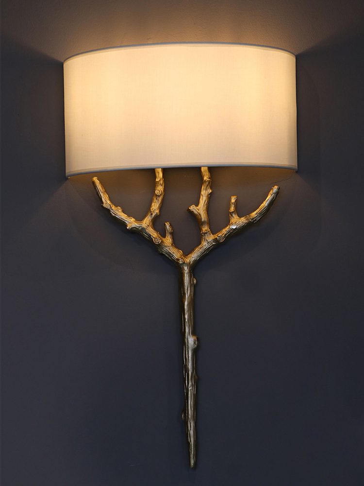 Ceryndir Antler Brass Wall Sconce - Letslighting