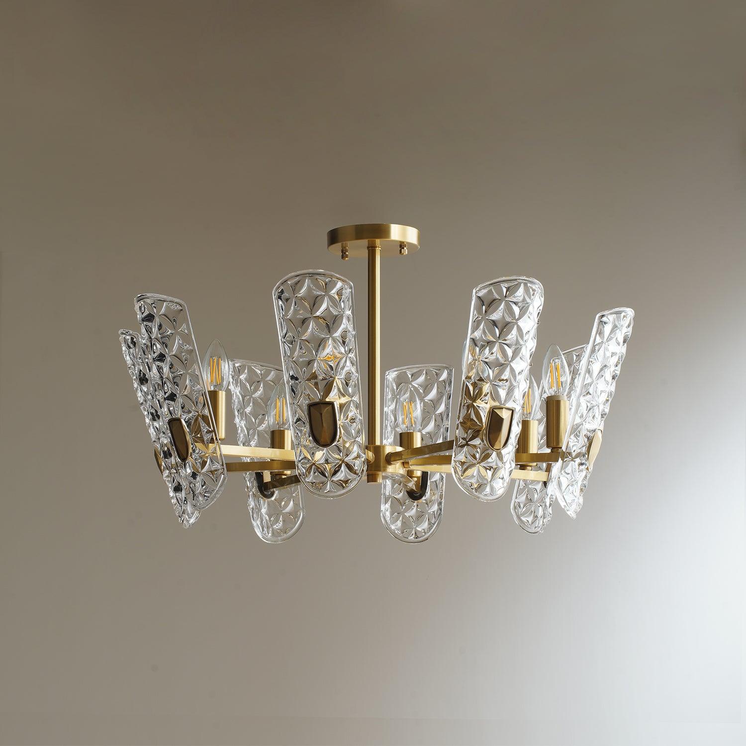Celeste Elegant Brass Central Chandelier - Letslighting