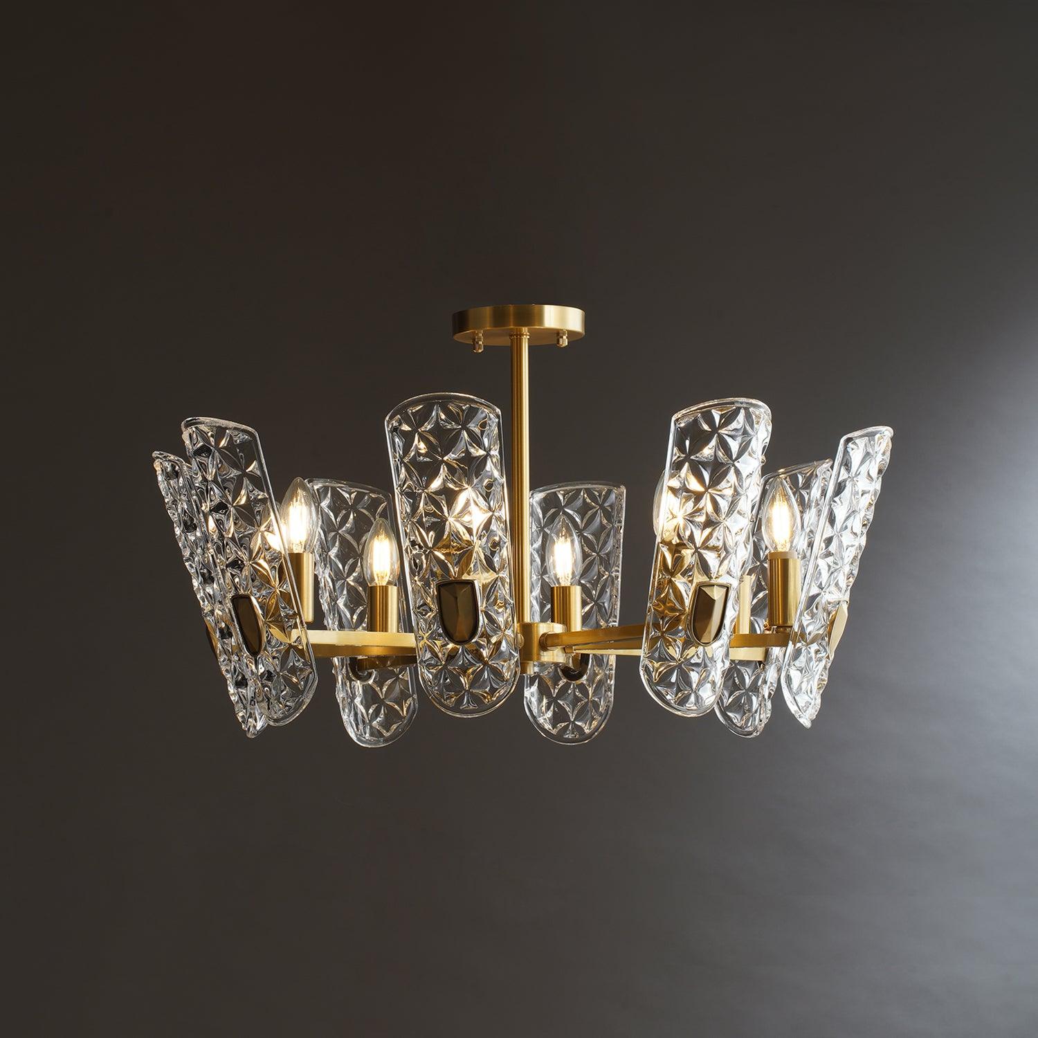 Celeste Elegant Brass Central Chandelier - Letslighting