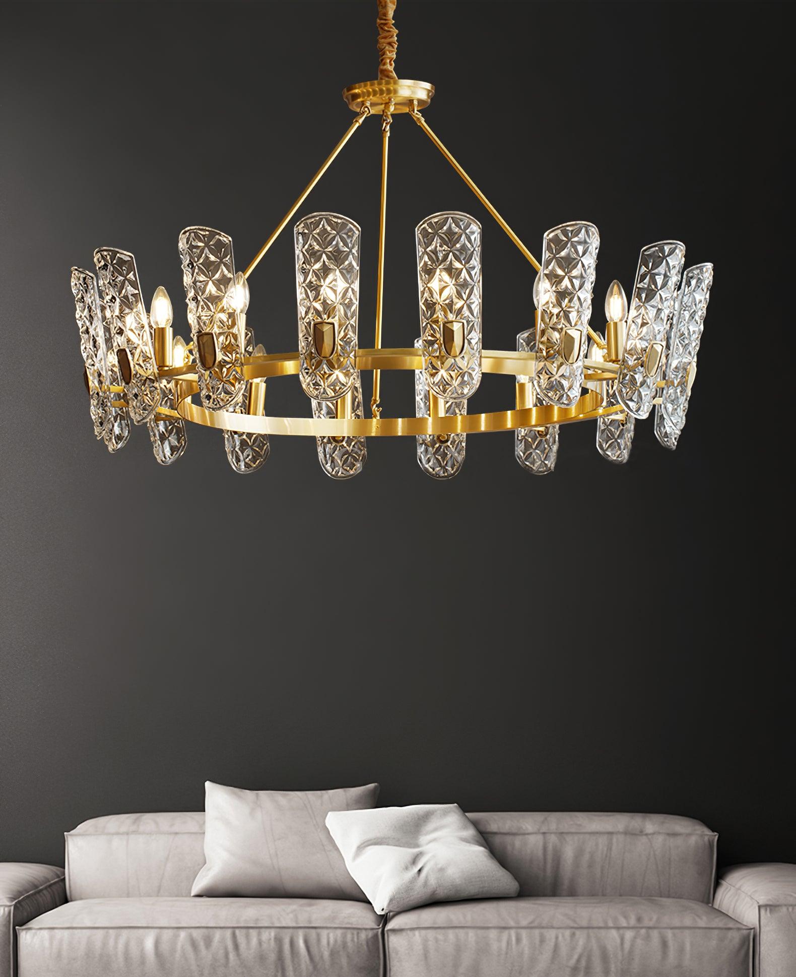 Celeste Elegant Brass Central Chandelier - Letslighting