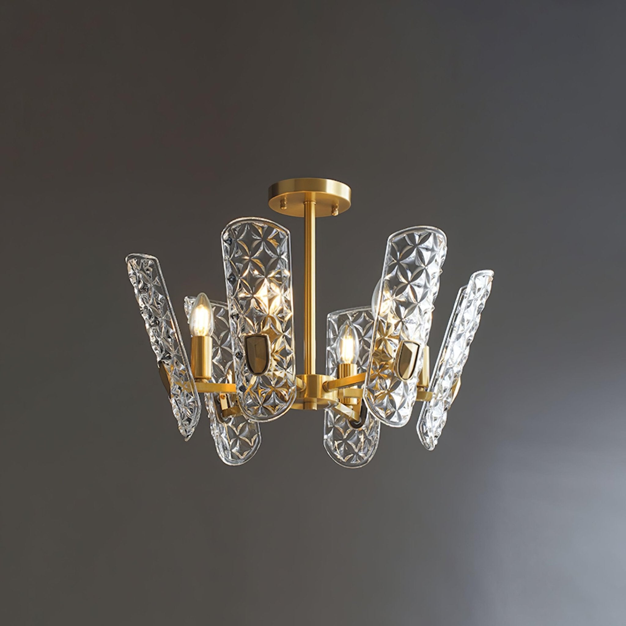 Celeste Elegant Brass Central Chandelier - Letslighting