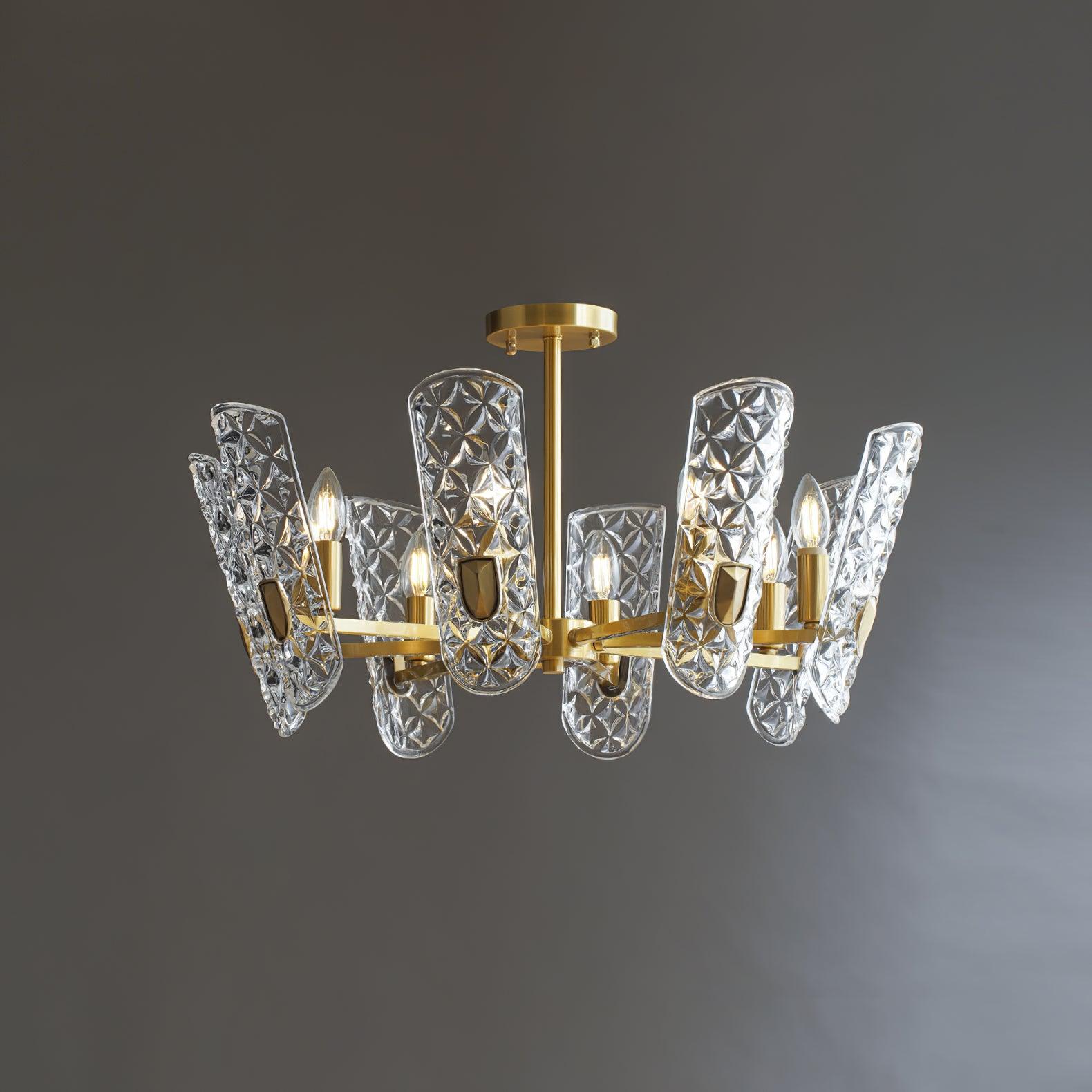 Celeste Elegant Brass Central Chandelier - Letslighting