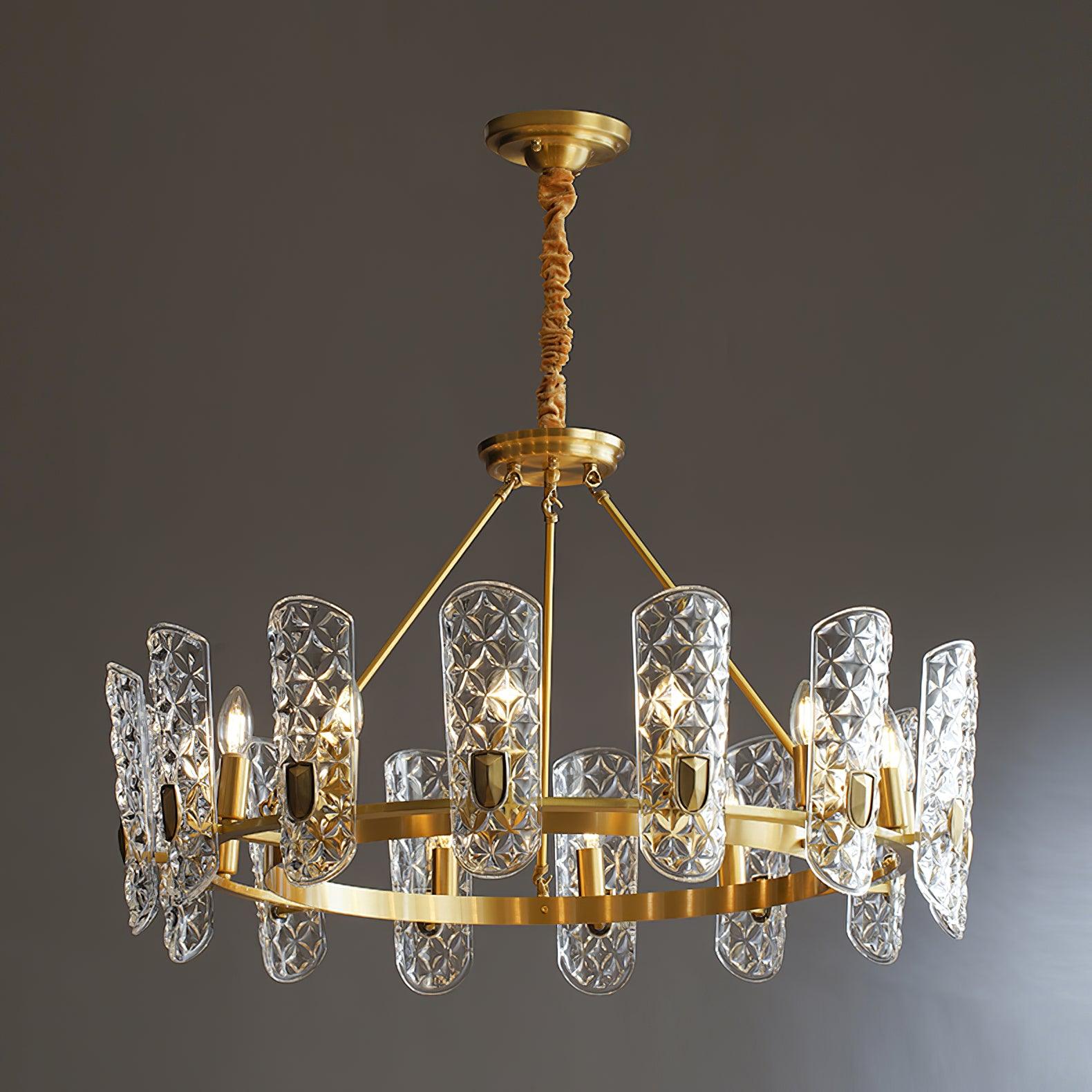 Celeste Elegant Brass Central Chandelier - Letslighting