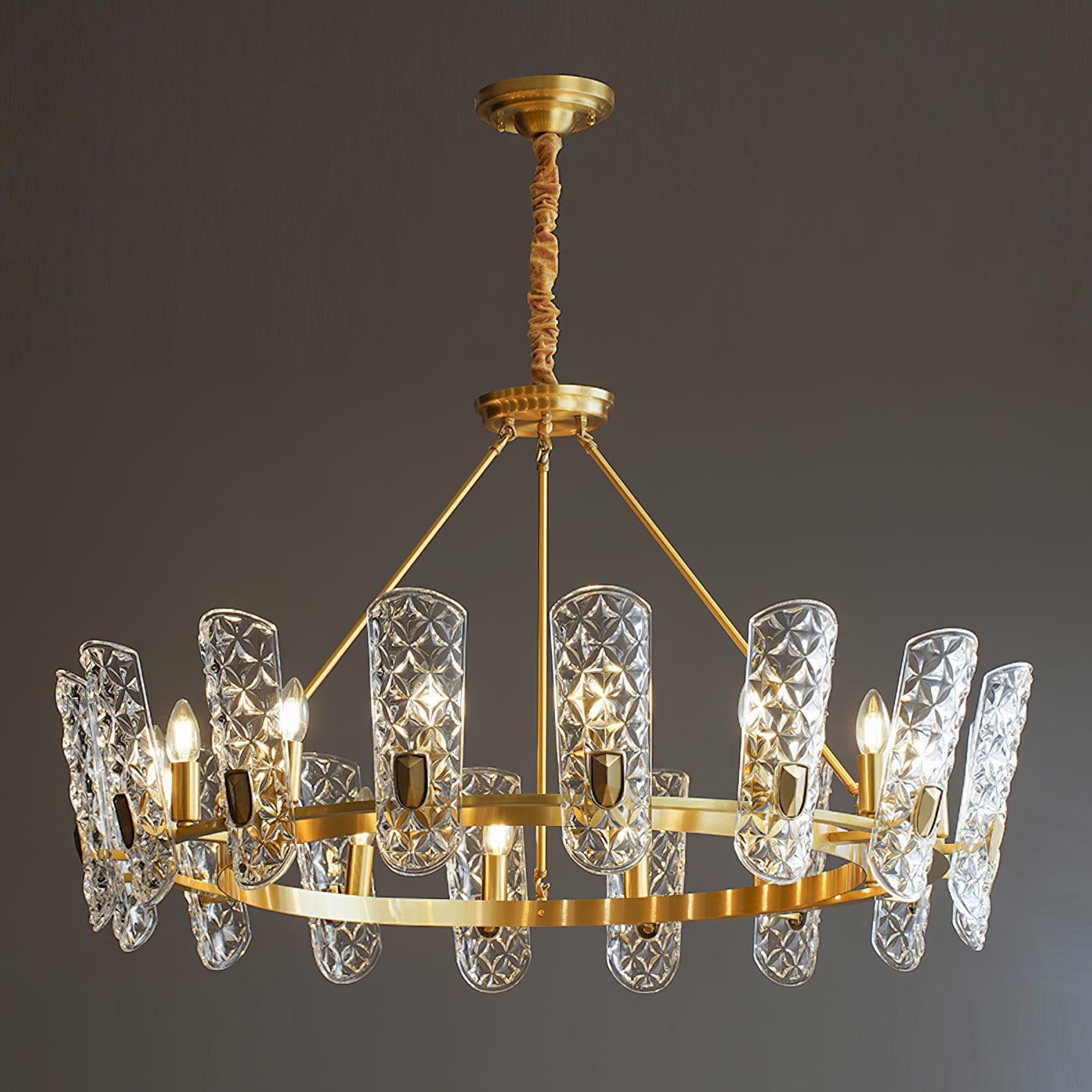 Celeste Elegant Brass Central Chandelier - Letslighting