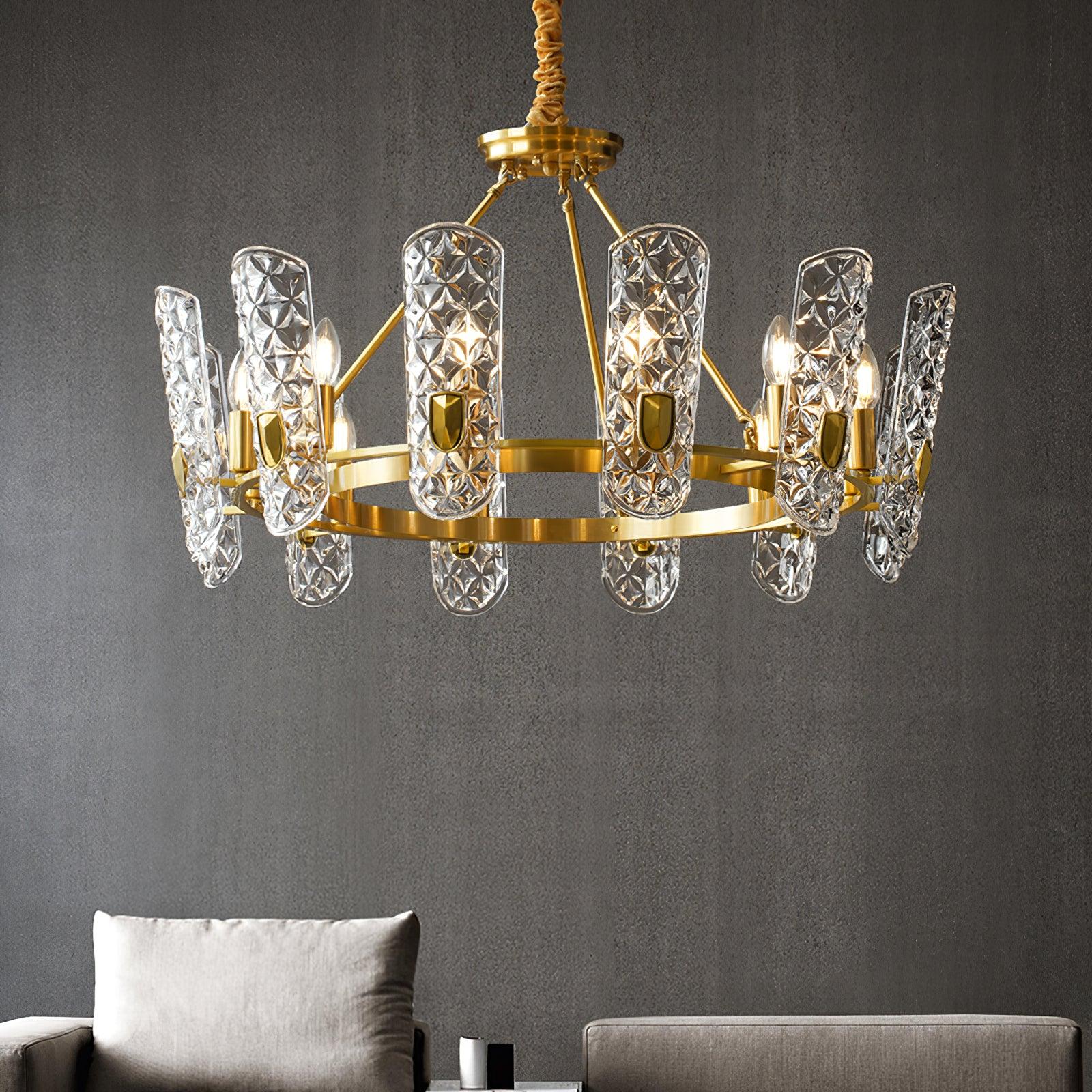 Celeste Elegant Brass Central Chandelier - Letslighting
