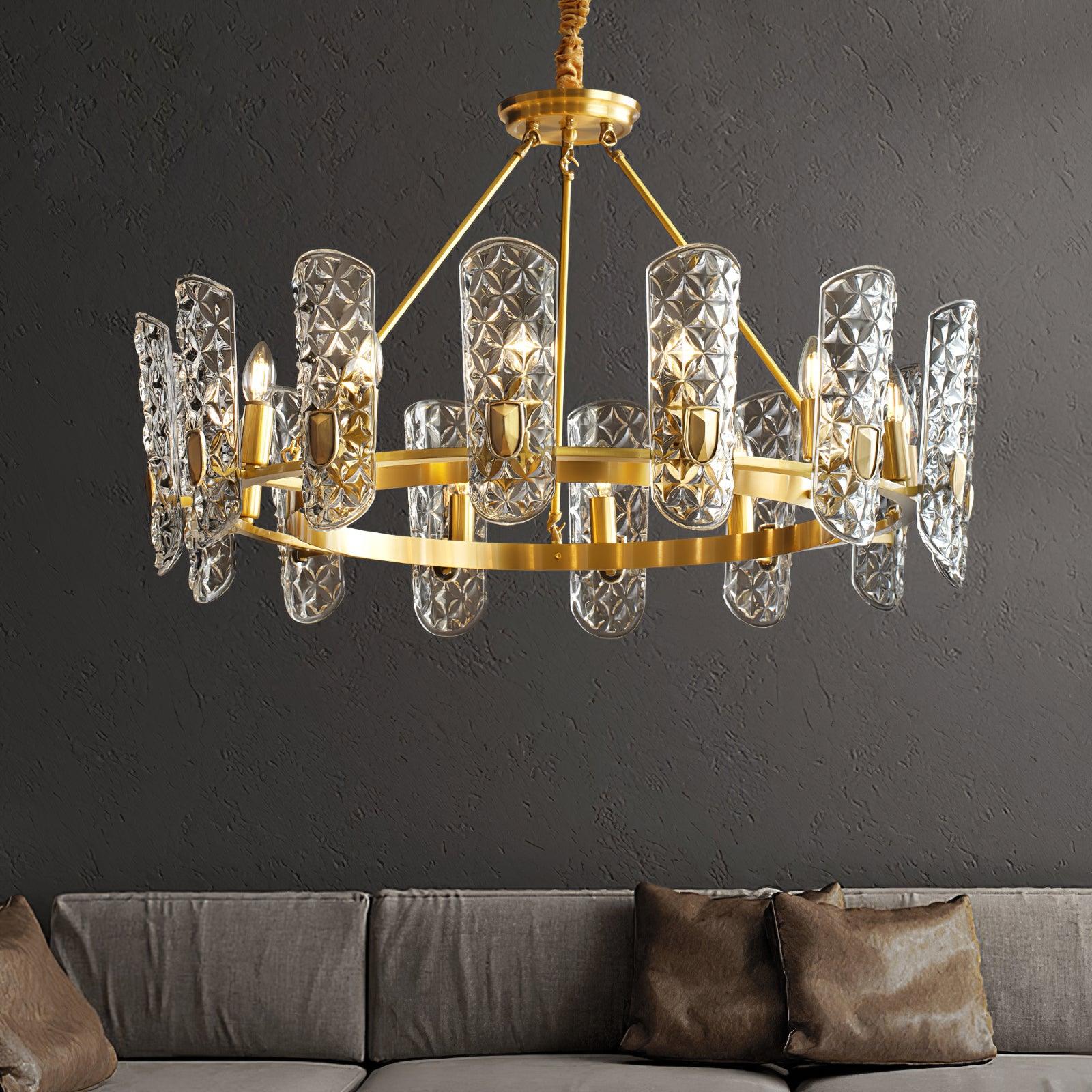 Celeste Elegant Brass Central Chandelier - Letslighting