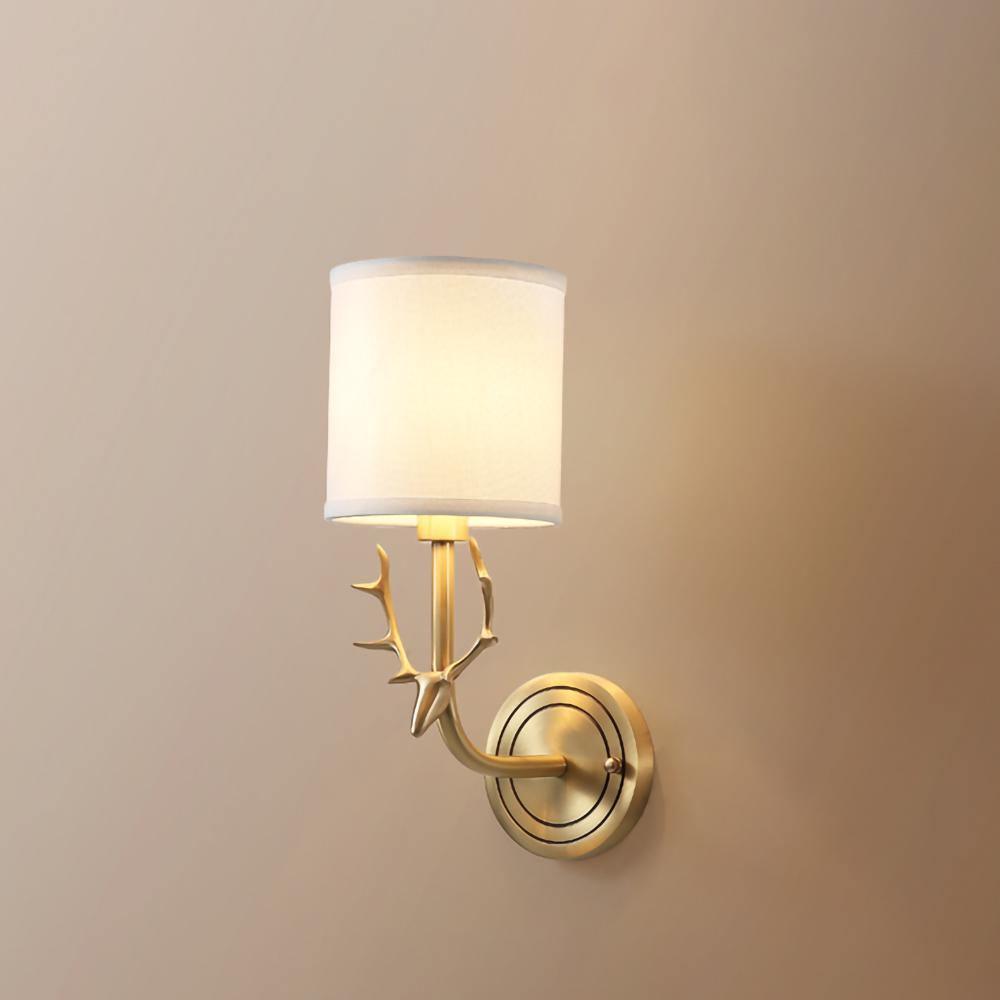 Noble Elegance Deer Head Brass Wall Light - Letslighting