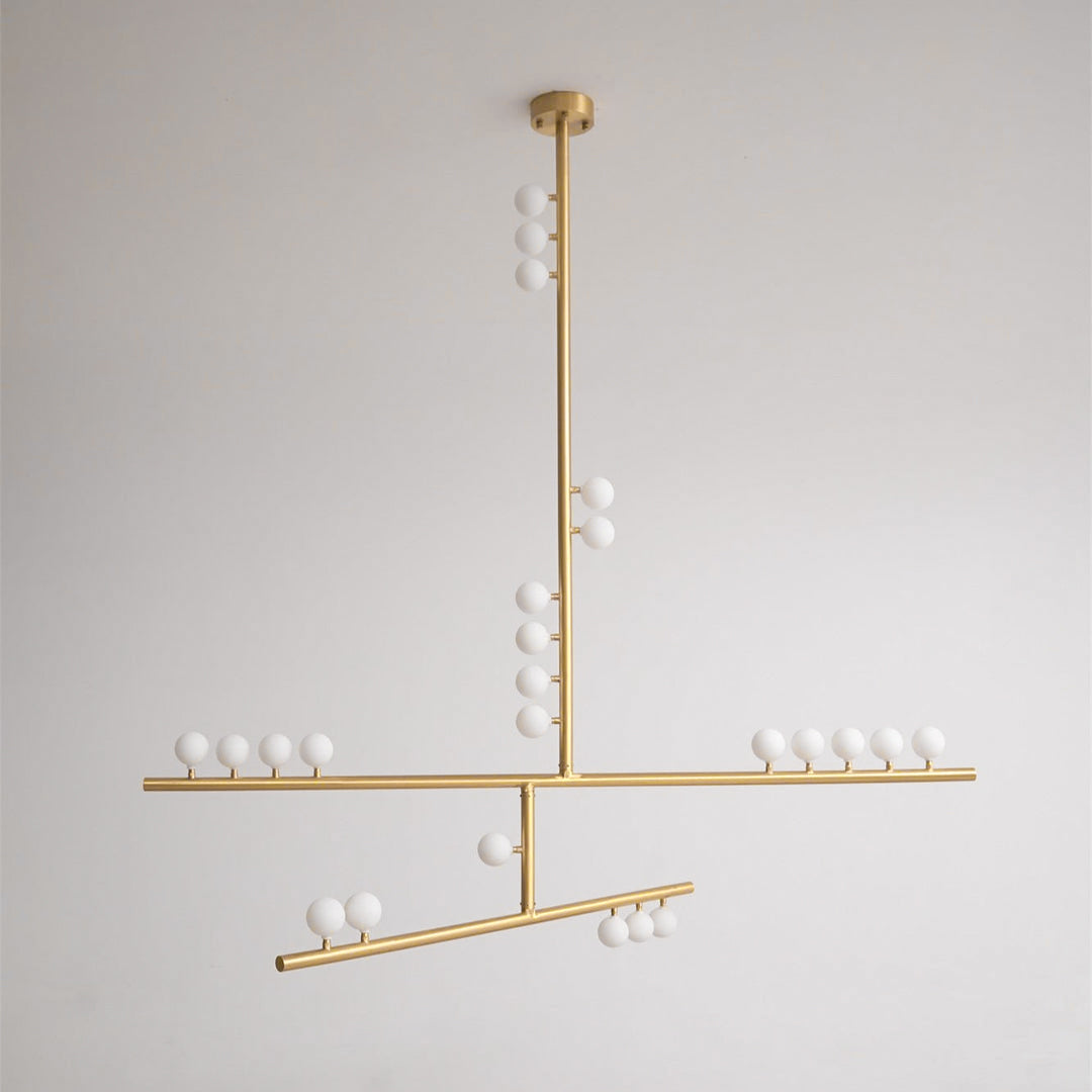 Orbis Modern Minimalist Drop System Antique Glass Chandelier - Letslighting