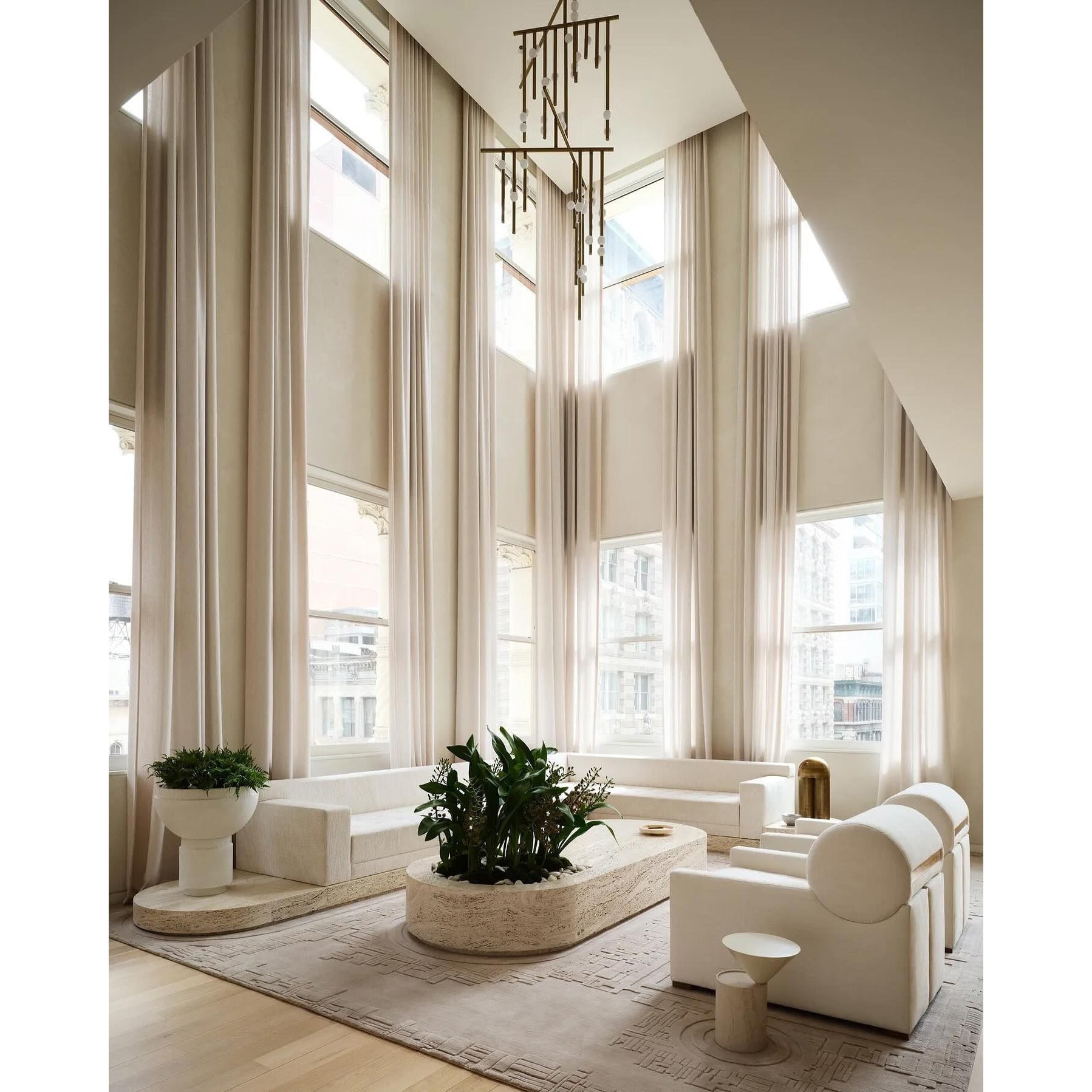 Orbis Modern Minimalist Drop System Antique Glass Chandelier - Letslighting