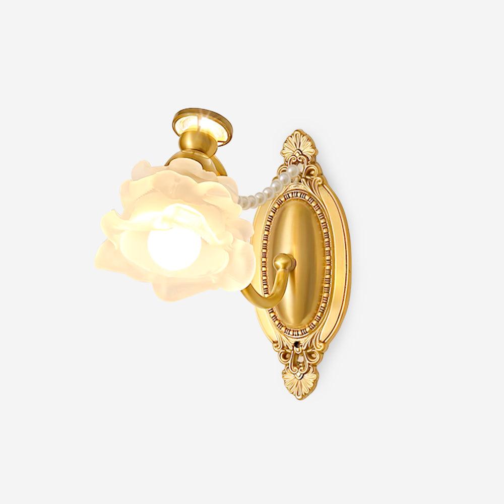 Zoey Brass Floral Wall Lamp - Letslighting