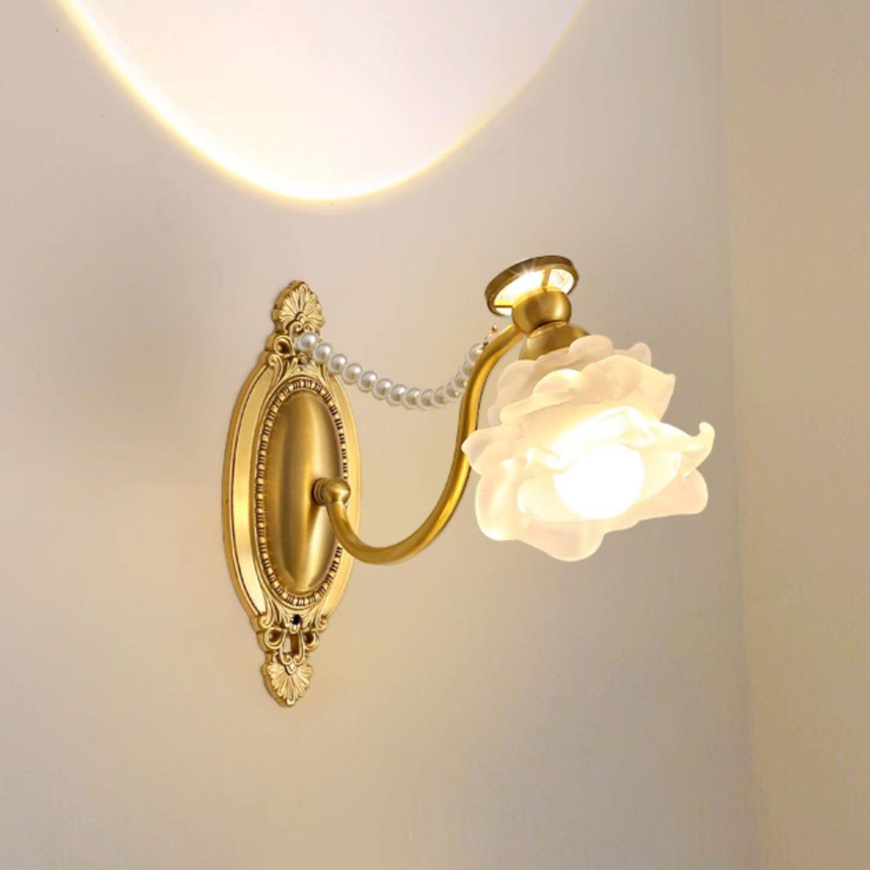 Zoey Brass Floral Wall Lamp - Letslighting