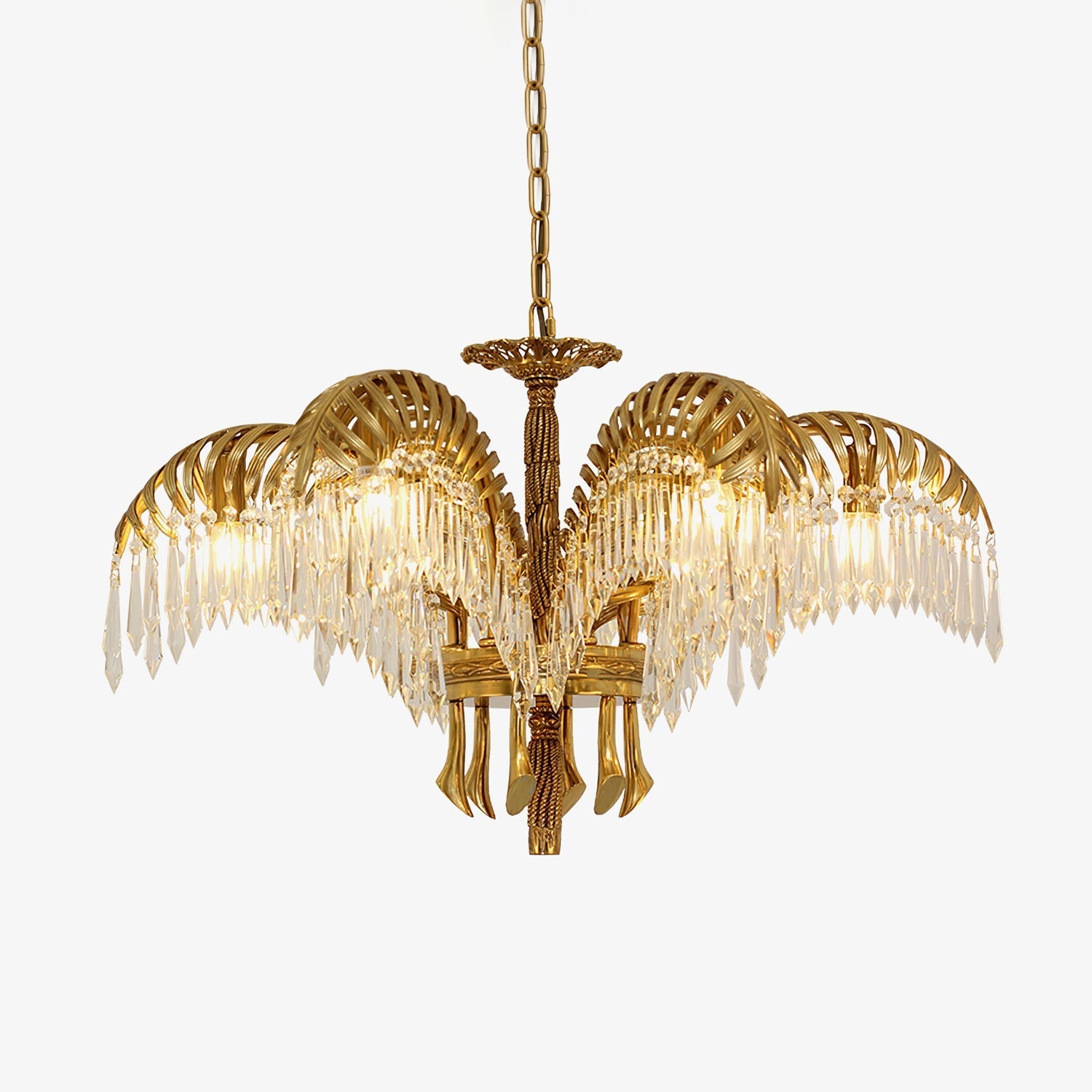 Odoraris Regal Brass Crystal Chandelier - Letslighting