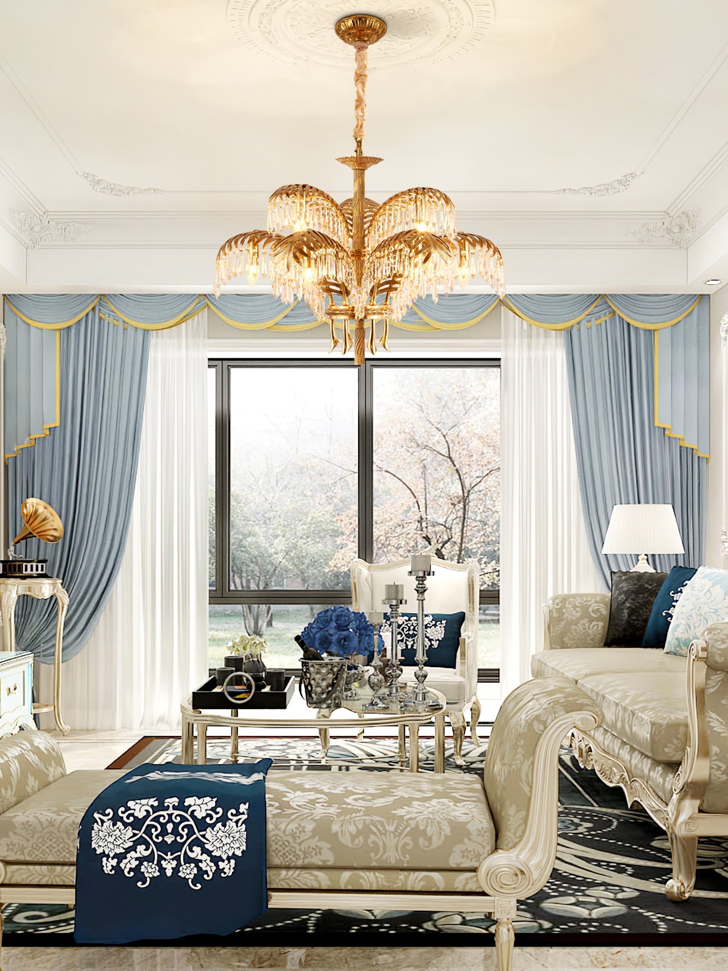 Odoraris Regal Brass Crystal Chandelier - Letslighting
