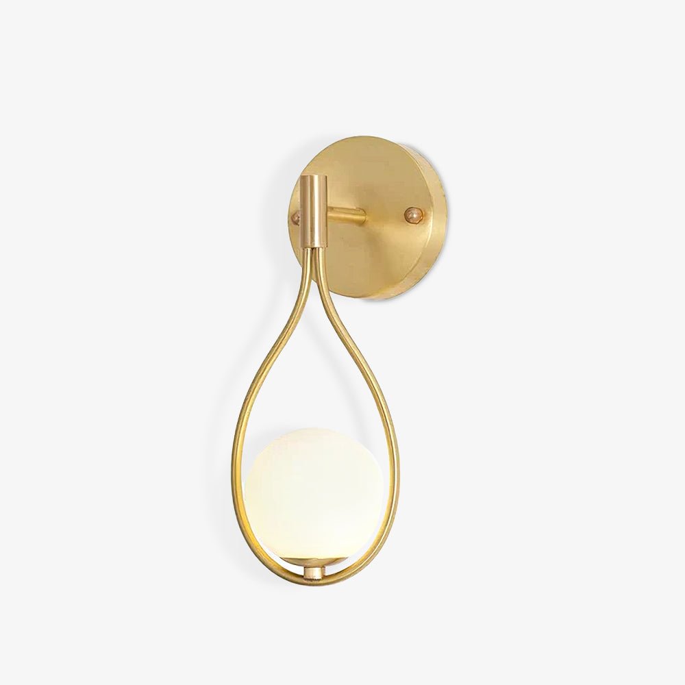Icarila Modern Minimalist Vanity Brass Glass Wall Lamp - Letslighting