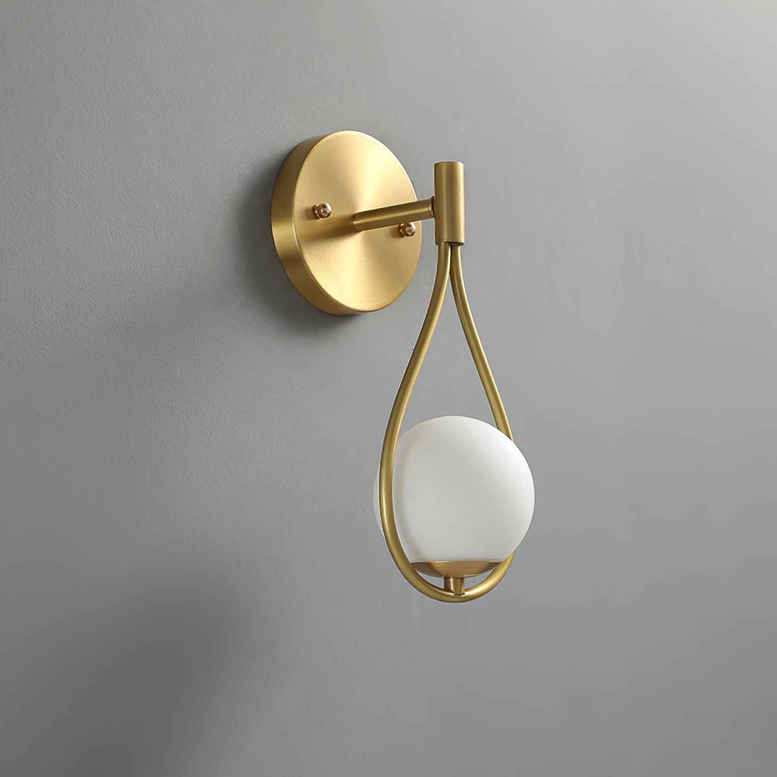 Icarila Modern Minimalist Vanity Brass Glass Wall Lamp - Letslighting