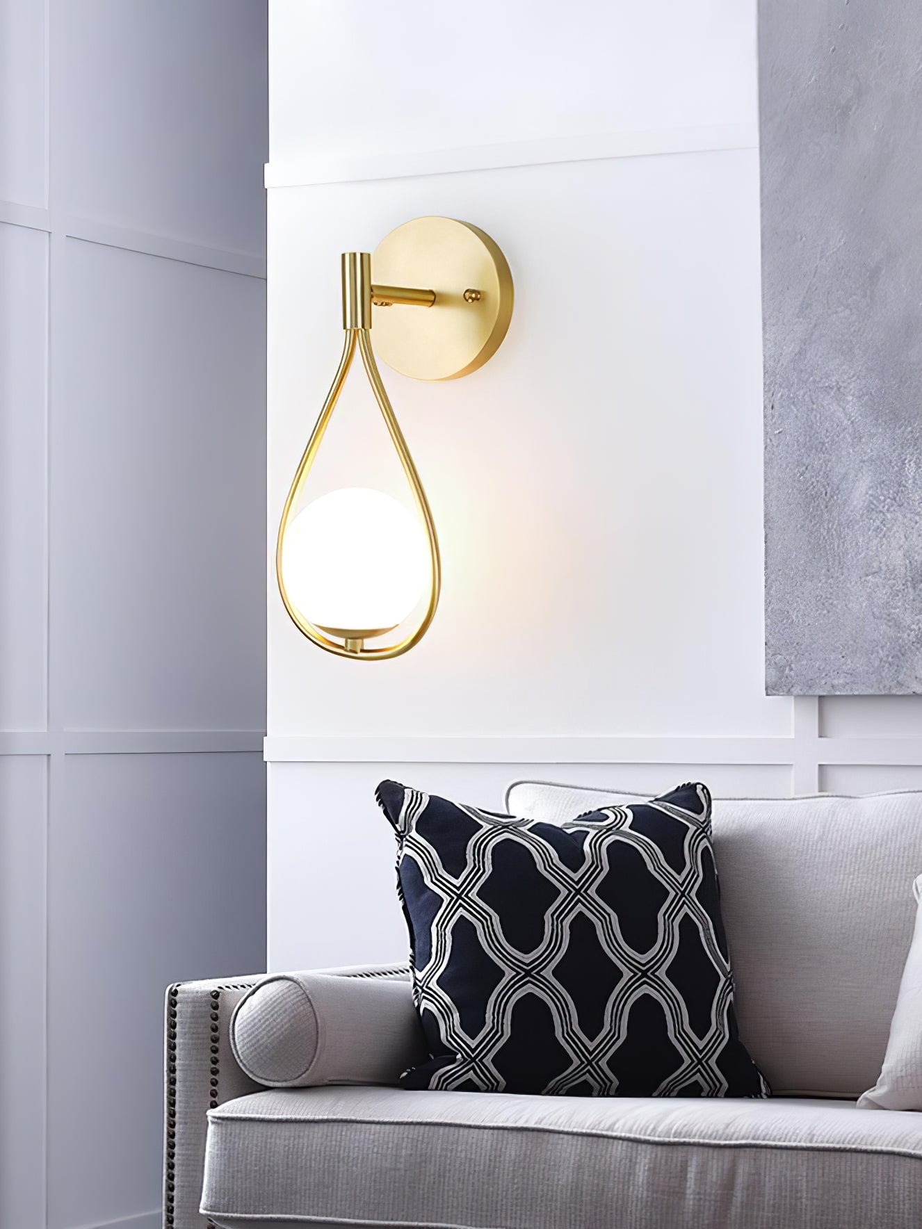 Icarila Modern Minimalist Vanity Brass Glass Wall Lamp - Letslighting