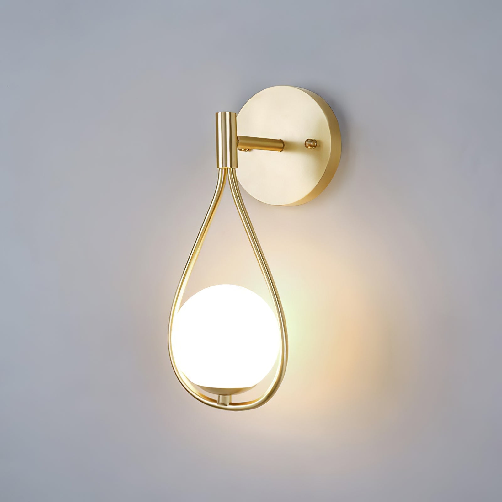 Icarila Modern Minimalist Vanity Brass Glass Wall Lamp - Letslighting