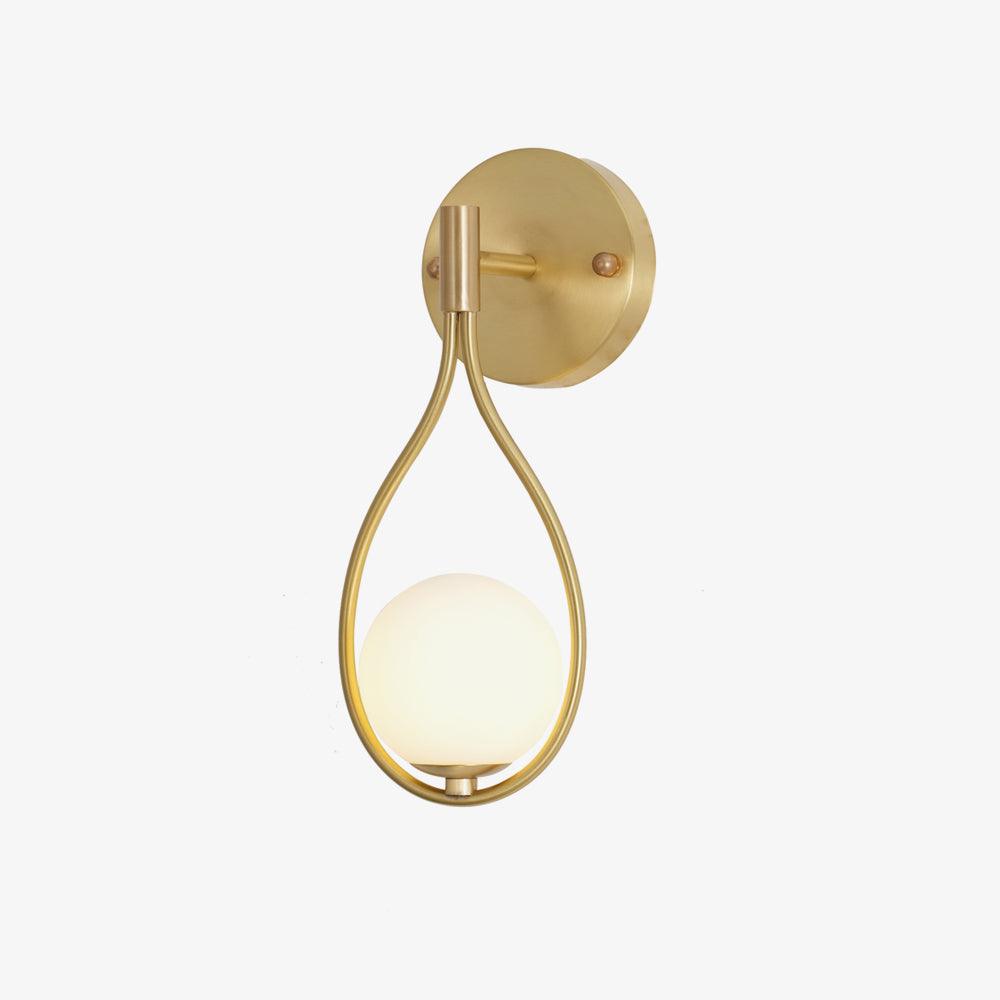 Icarila Modern Minimalist Vanity Brass Glass Wall Lamp - Letslighting