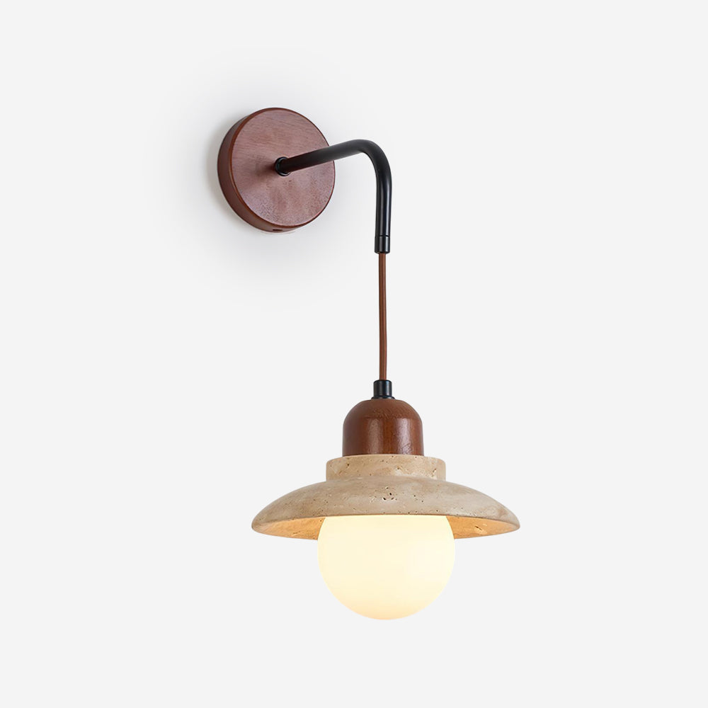 Ritta Sculptural Travertine Wall Lamp - Letslighting
