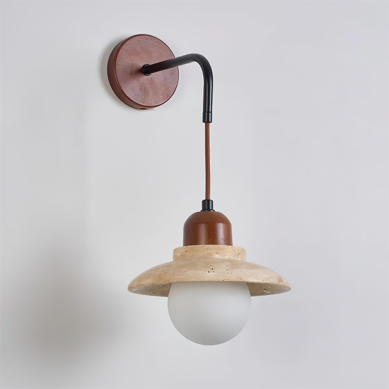 Ritta Sculptural Travertine Wall Lamp - Letslighting