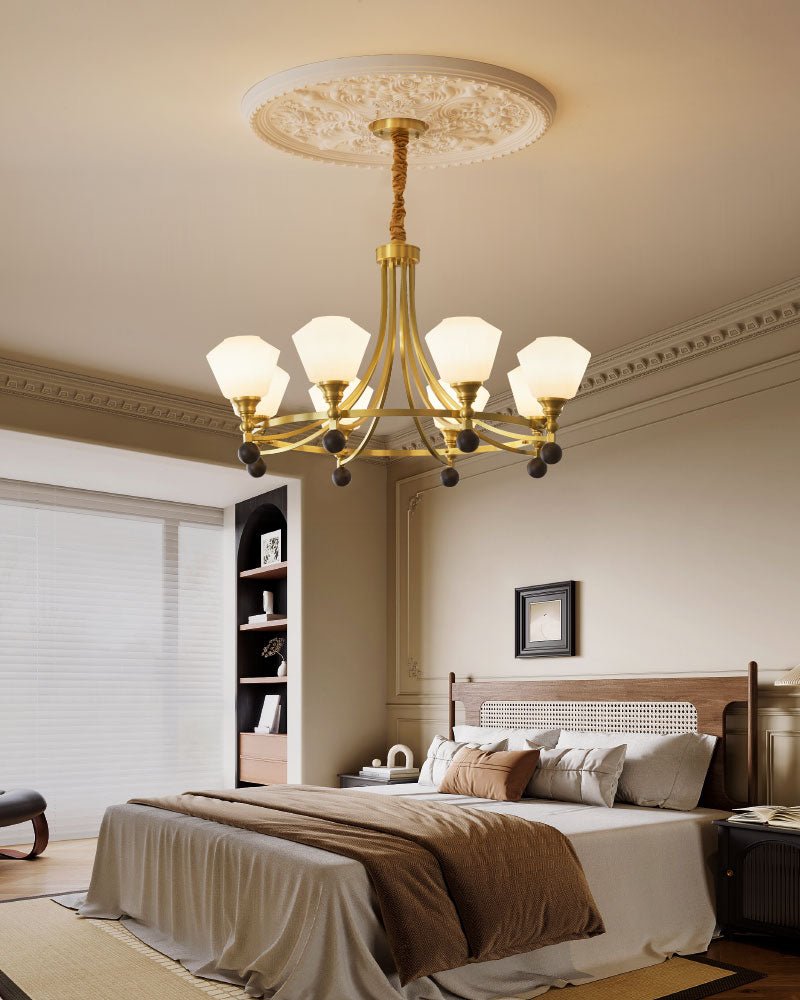 Nyraeyra Premium Nordic Art Brass Wood Chandelier - Letslighting