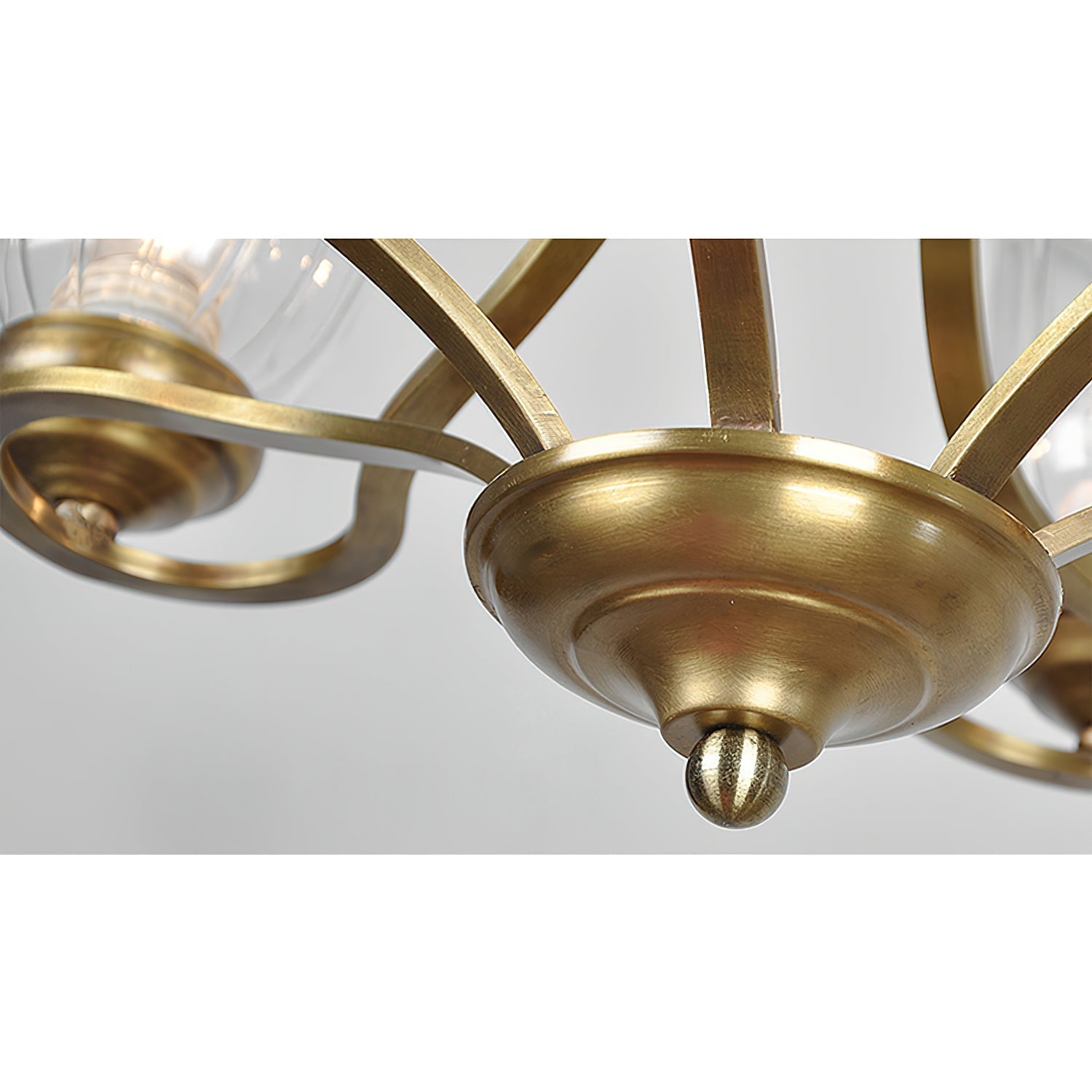 Ethos Premium Elegance Brass Glass Chandelier - Letslighting