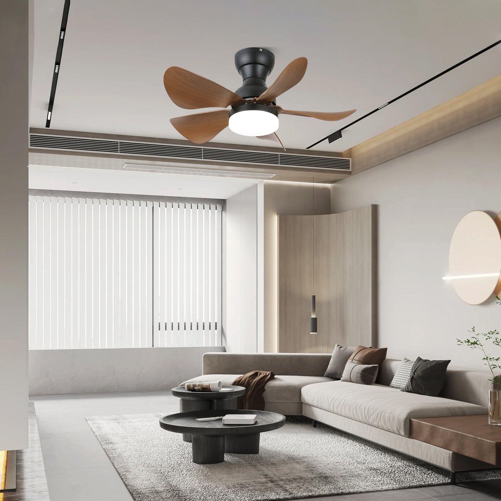 Callen Wood Ceiling Fan Light - Letslighting