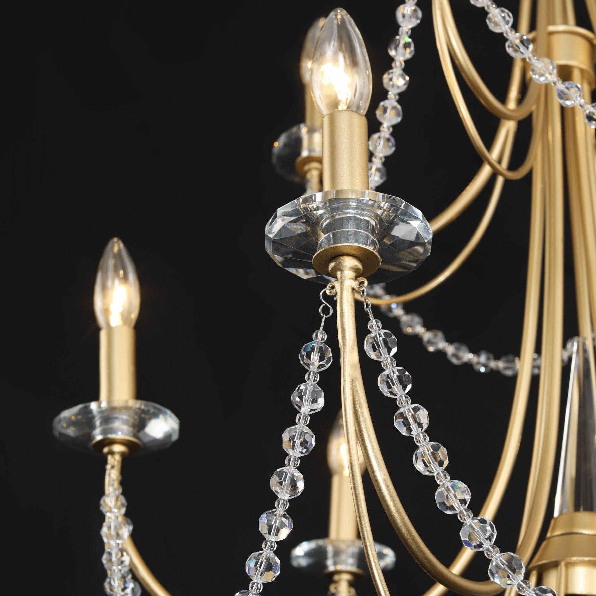 Purelux Postmodern Luxury Brass Crystal Chandelier - Letslighting