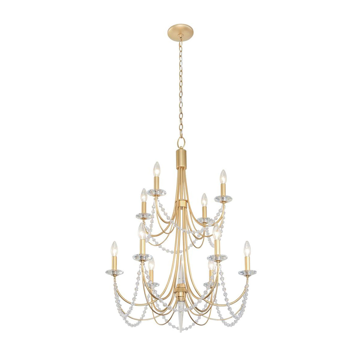 Purelux Postmodern Luxury Brass Crystal Chandelier - Letslighting