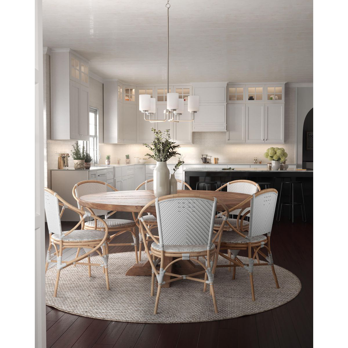 Neva Modern Minimalist Black Glass Chandelier - Letslighting
