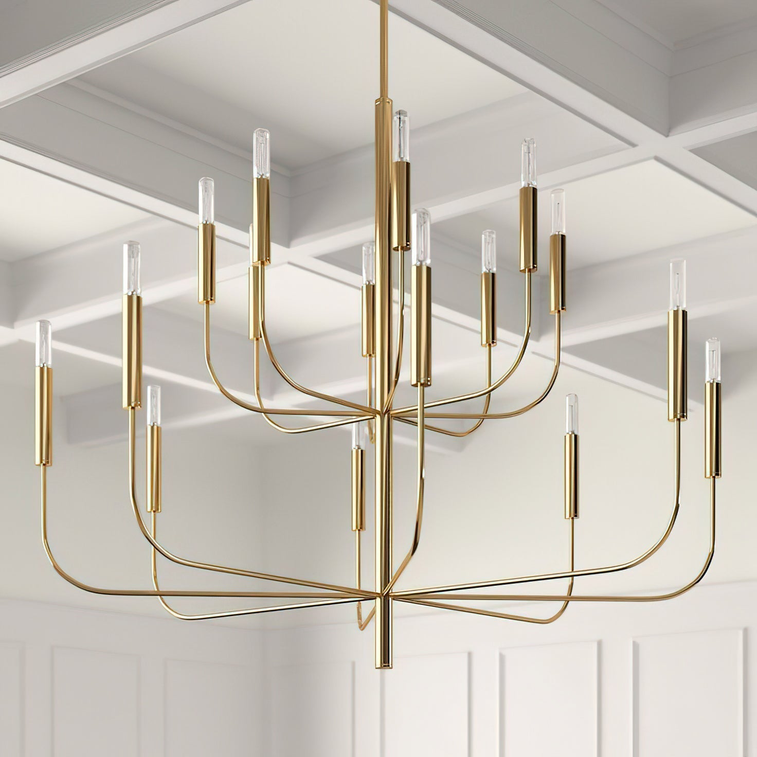 Olcarel Vintage Industrial Brass Chandelier - Letslighting