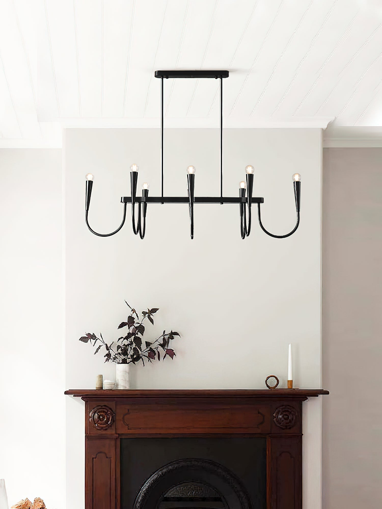 Fluide Modern Minimalist Linear Brass Chandelier - Letslighting