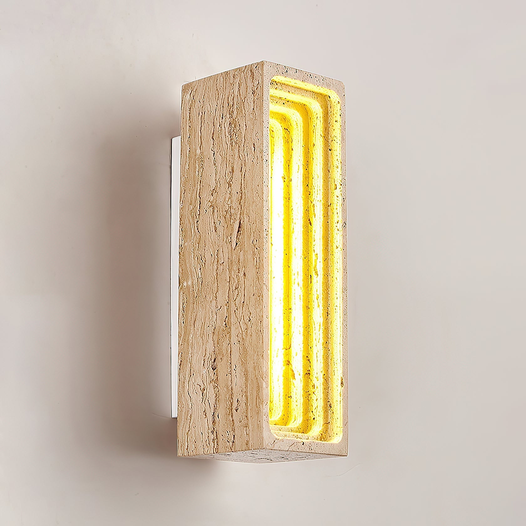 Siliq Modern Minimalist Beige Travertine Wall Lamp - Letslighting