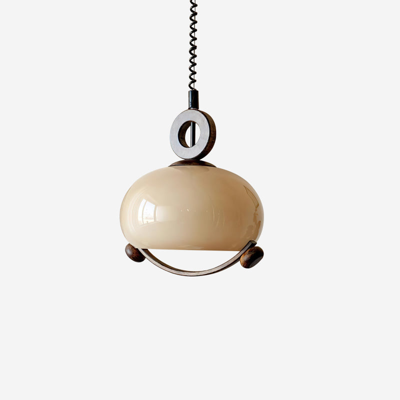 Briette Pendant Lamp Rounded Wood Vintage - Letslighting